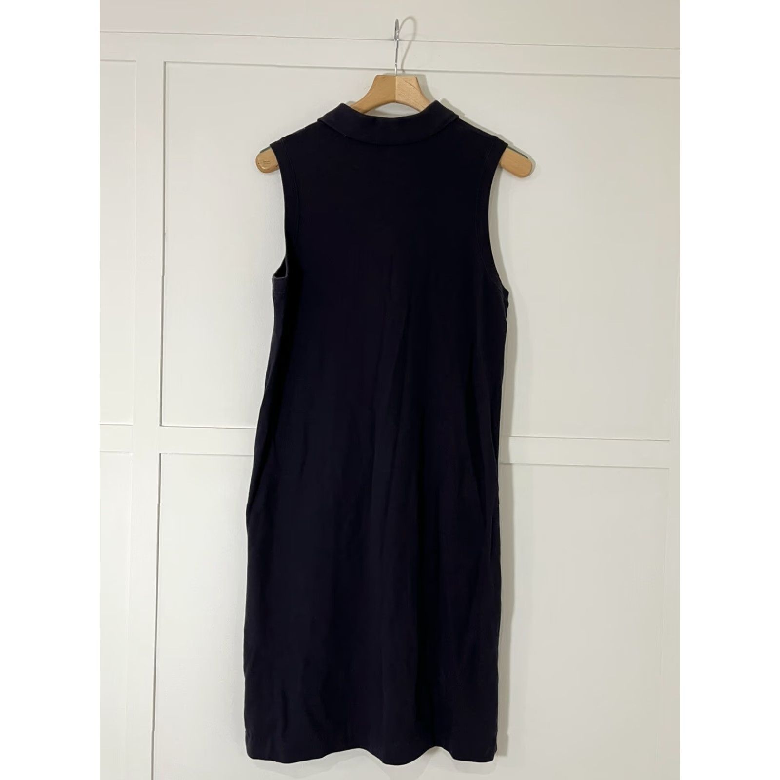 Talbots VINTAGE Talbots Knit Polo Dress Shirt Dress Navy Sleeveless Midi Maxi Petite PL Women/Misses GUC Size L / US 10 / IT 46 - 2 Thumbnail