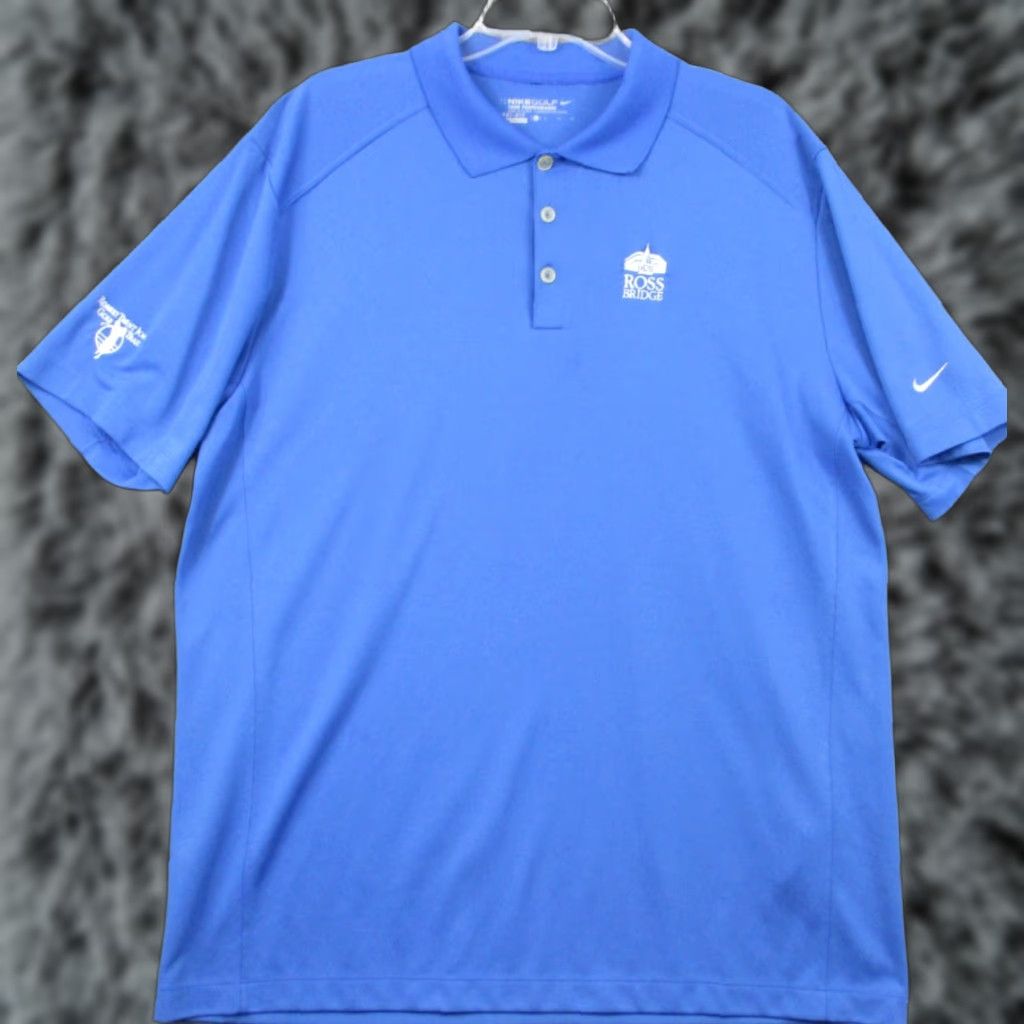 Nike Nike Polo Shirt Mens XL Blue Short Sleeve Performance Golf Ross Bridge Size US XL / EU 56 / 4 - 1 Thumbnail