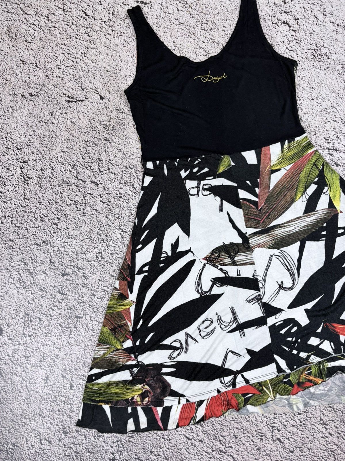 Jean Paul Gaultier Desigual Vintage Y2K Tropical Floral Boho Mini Dress Size L Size L / US 10 / IT 46 - 10 Thumbnail