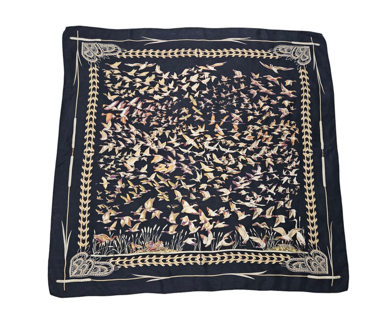 Hermes HERMES Silk Scarf Libres Comme L'Air by Annie Faivre Size ONE SIZE - 1 Thumbnail