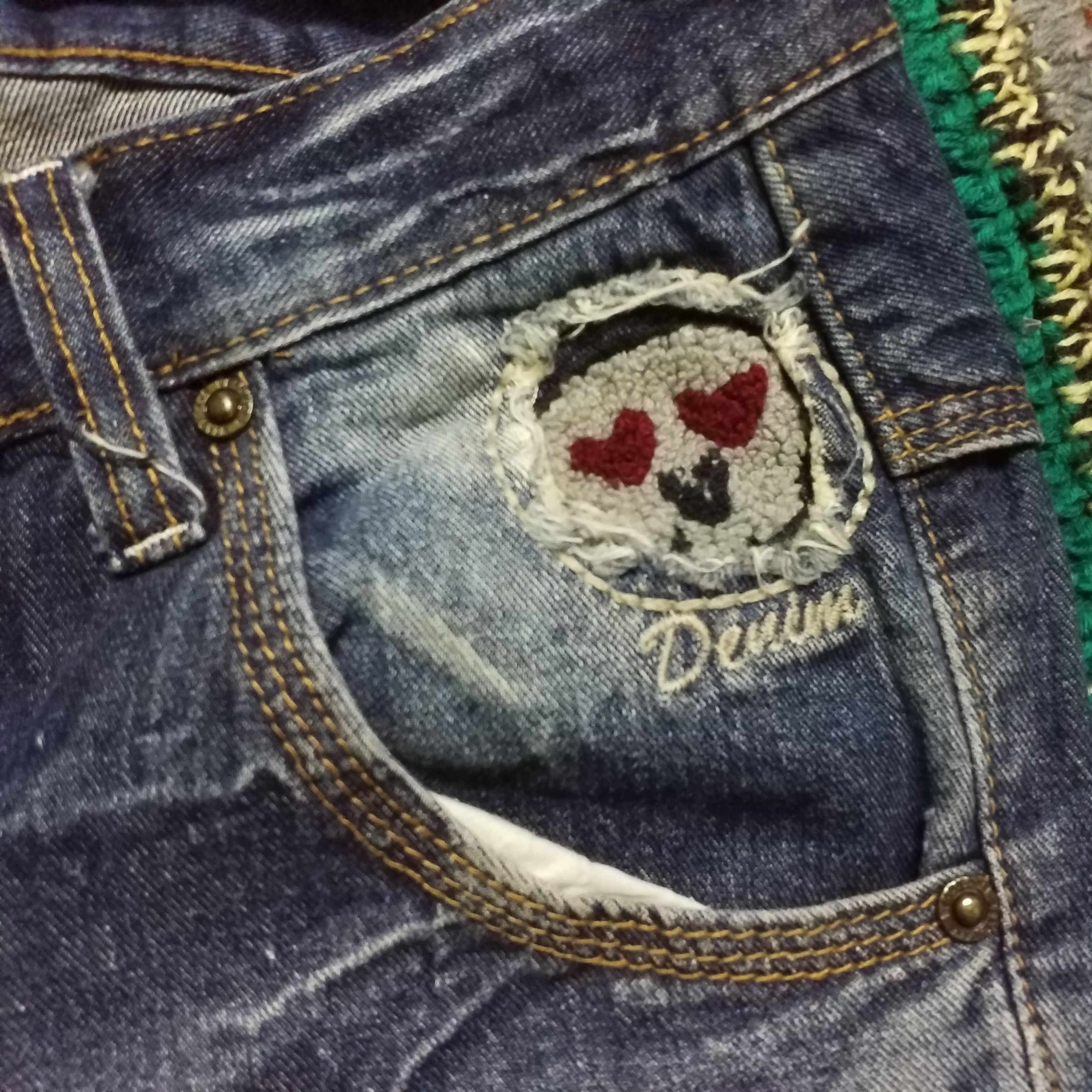 Japanese Brand DENIM SKULL IN LOVING PATCHWORK DESIGN VERY NICE UNISEX Size 36" / US 14 / IT 50 - 4 Thumbnail
