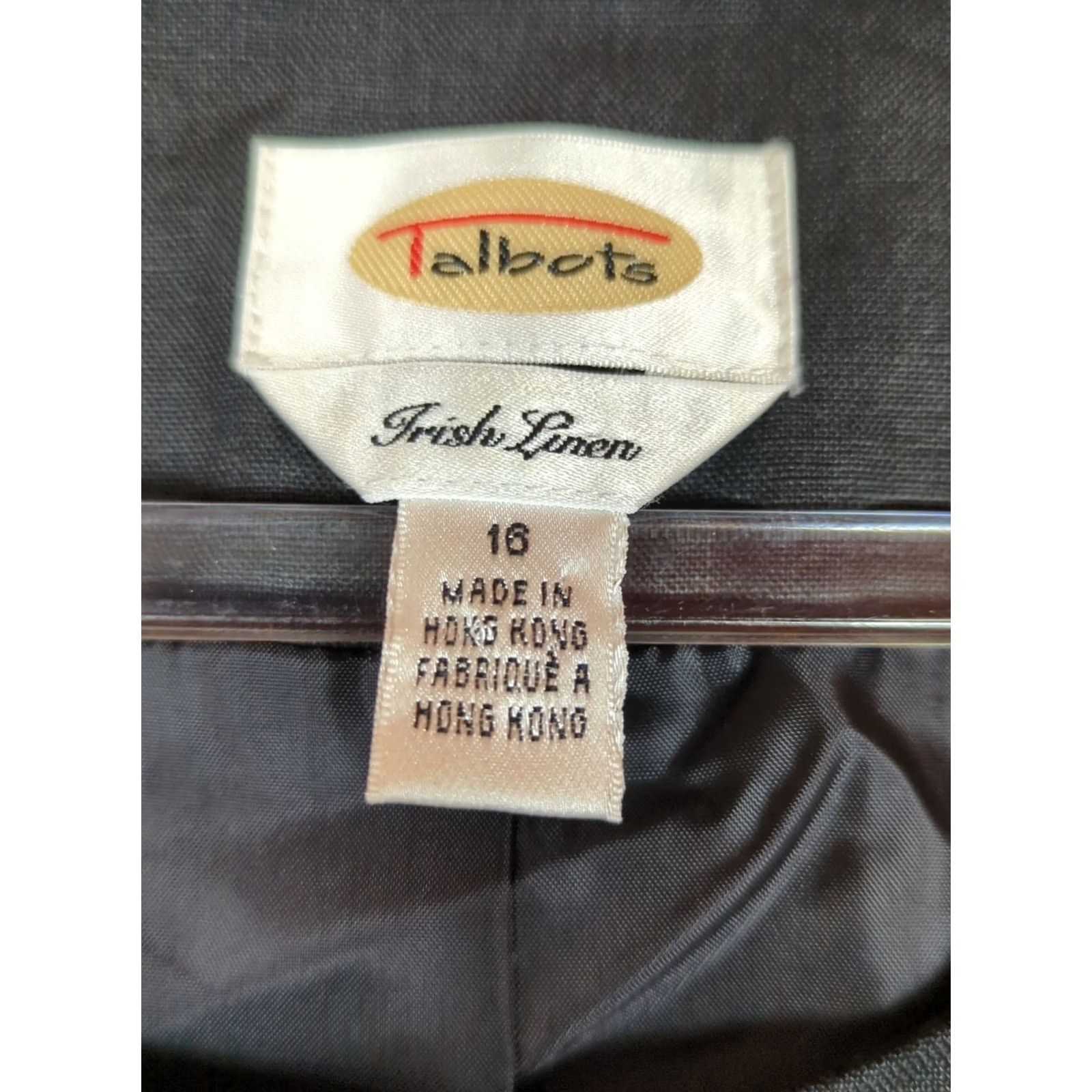 Talbots Vtg Talbots Maxi Dress Irish Linen Button Front Black Lagenlook Goth Short Sleeve Round Neck Tailored Casual Party/Cocktail Womens 16 Size XXL / US 16-18 / IT 52-54 - 2 Thumbnail