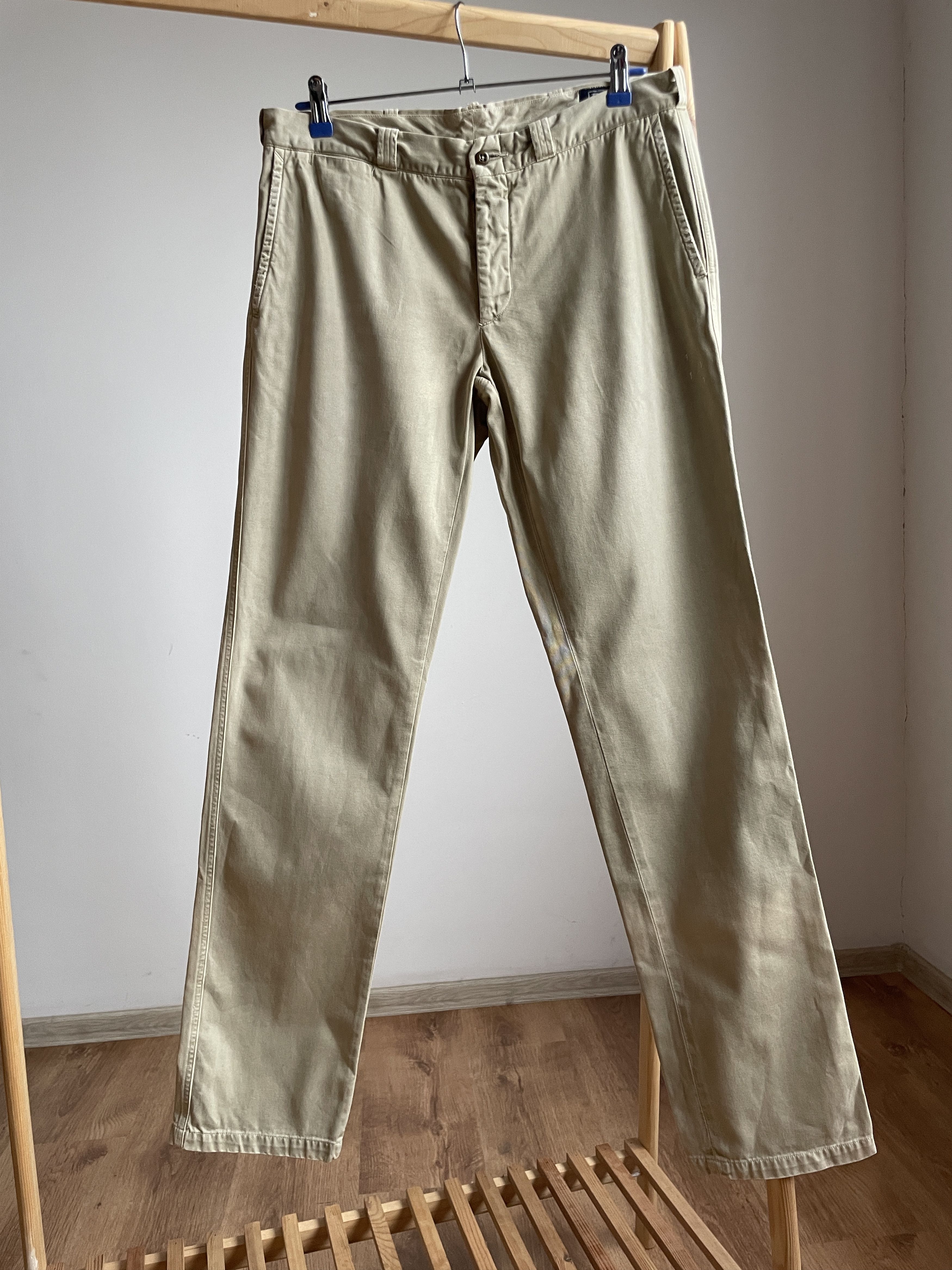 Polo Ralph Lauren Polo Ralph Lauren Vintage Beige Distressed Heavy Chinos Size US 33 - 1 Thumbnail
