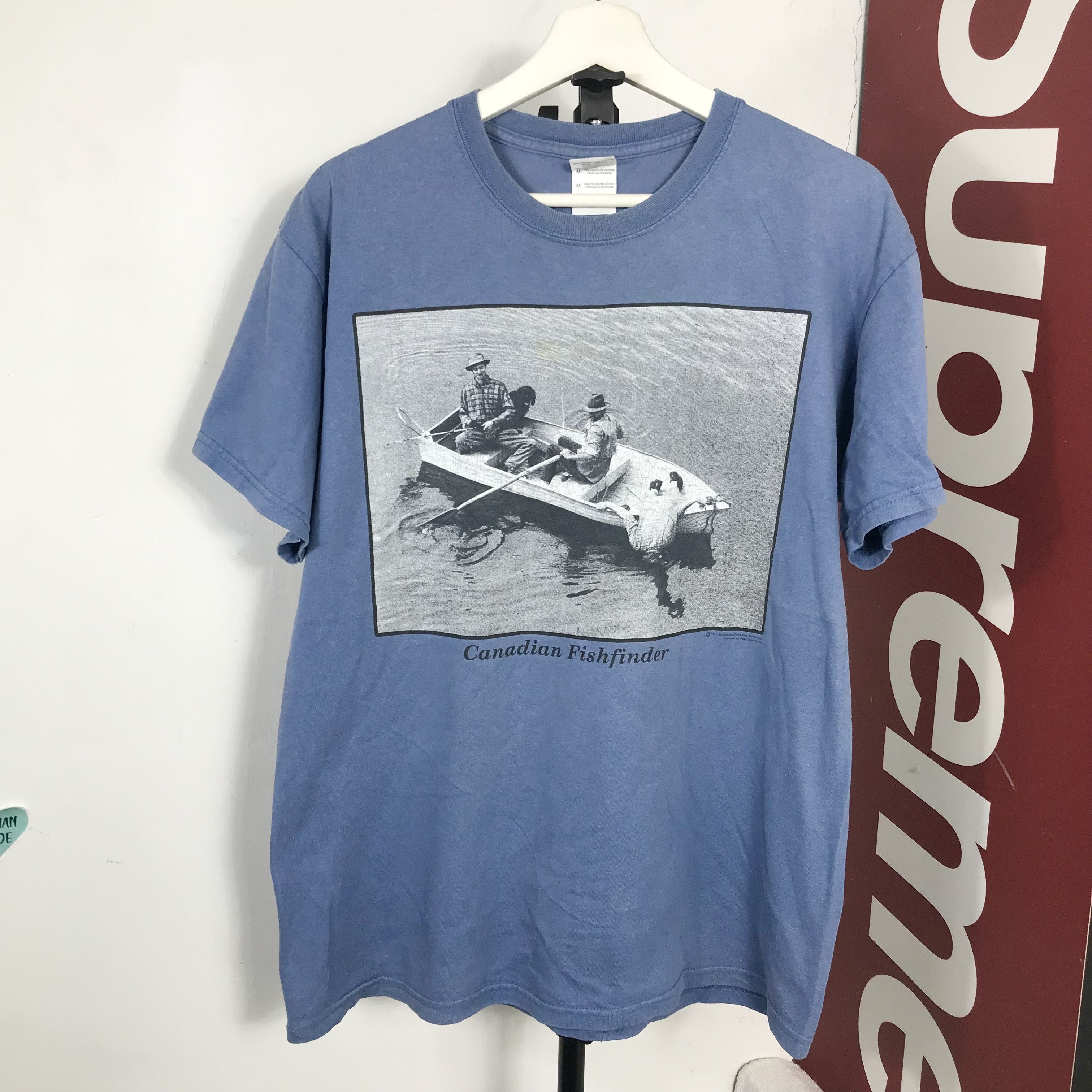 Vintage Vintage 90S MEN sink ON FISHING phototee Art T-Shirt Size US M / EU 48-50 / 2 - 1 Thumbnail
