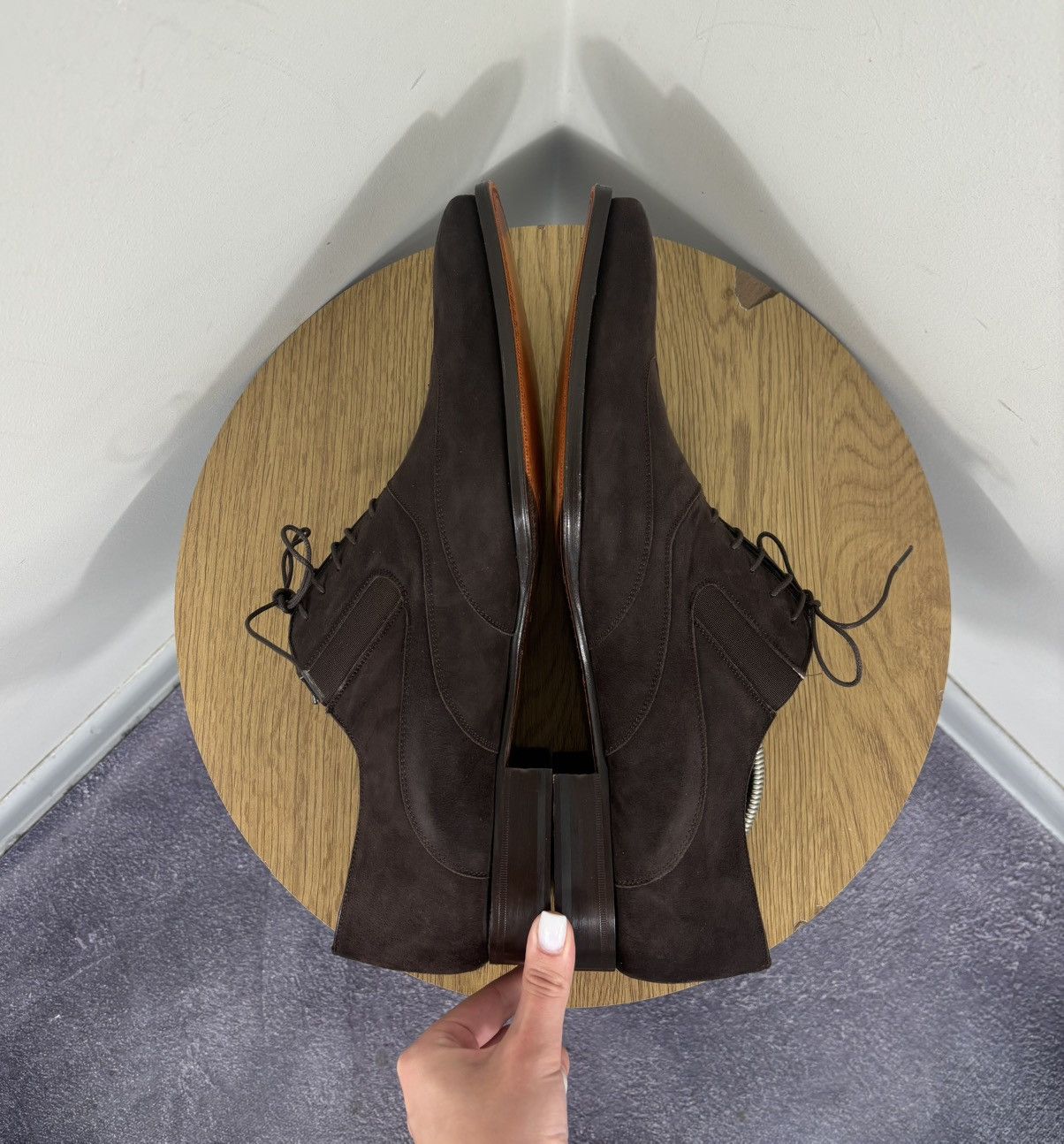 Mezlan Mezlan Hoffman Men’s NEW Brown Suede Leather Dress Shoes Size US 14 / EU 47 - 16 Thumbnail