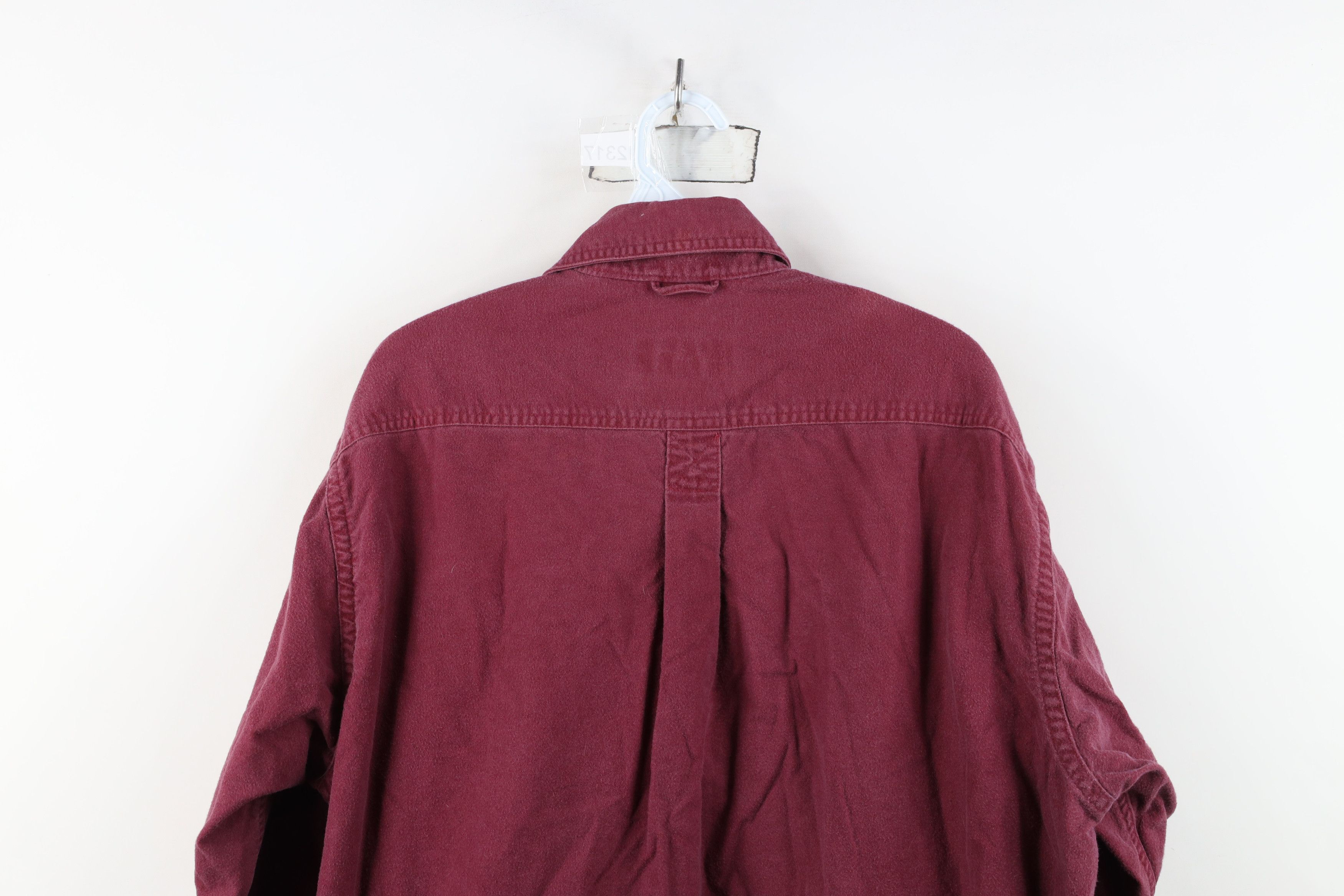 Timberland Vintage 90s Timberland Chamois Cloth Button Shirt Red Size US M / EU 48-50 / 2 - 14 Thumbnail