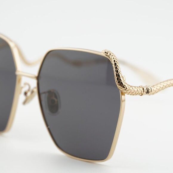 Roberto Cavalli Roberto Cavalli SRC035M 0300 Sunglasses Gold Geometric Frame Size ONE SIZE - 2 Thumbnail