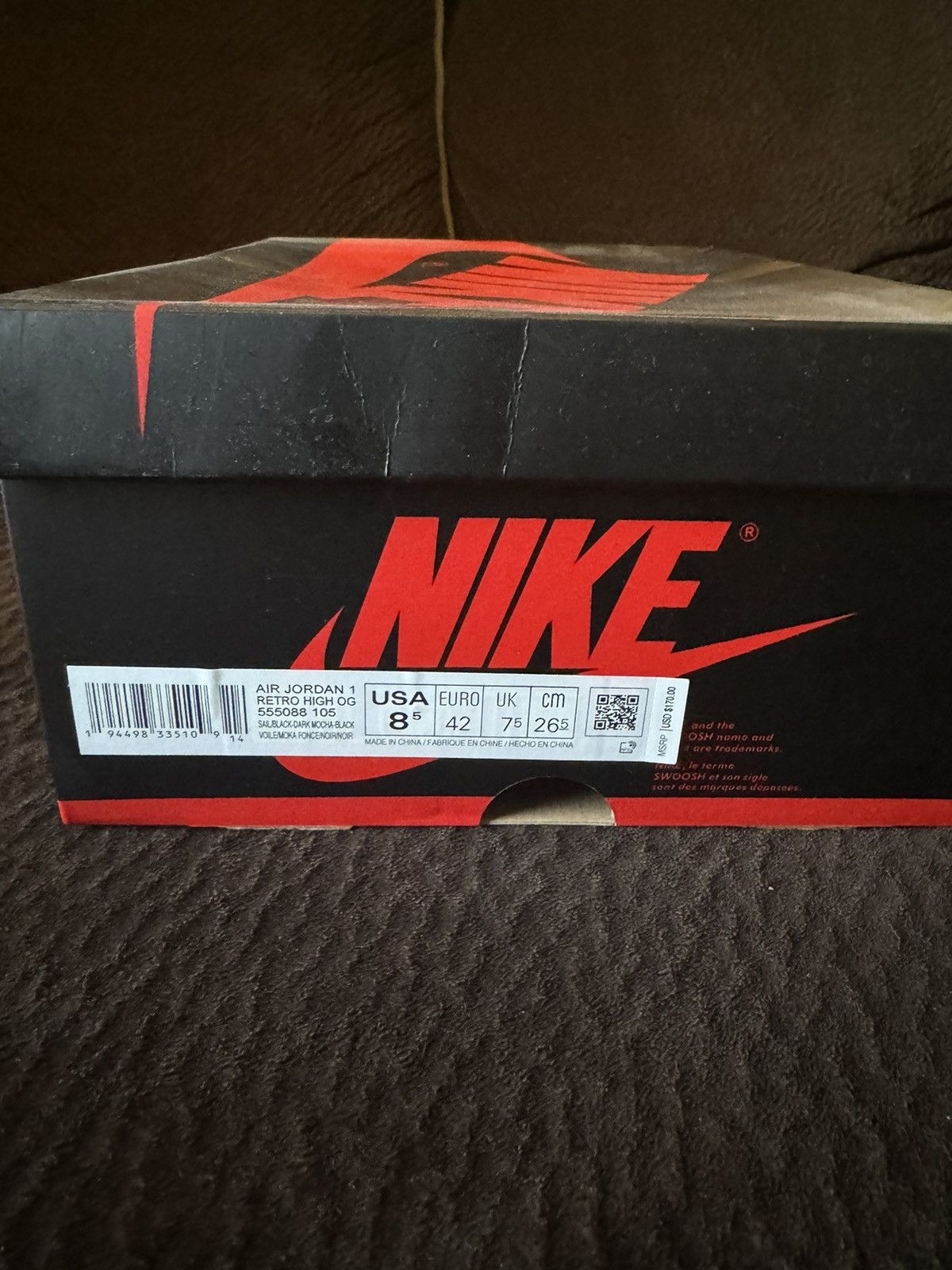 Jordan Brand Air Jordan 1 Retro High Og 'Dark Mocha' Size US 8.5 / EU 41-42 - 11 Thumbnail