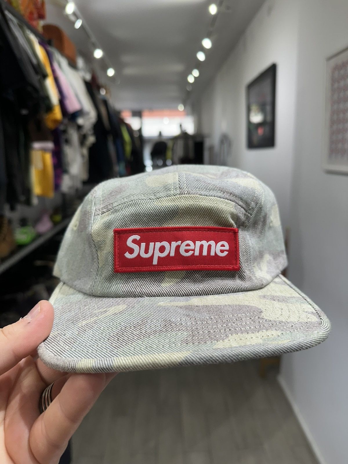 Supreme Supreme Washed Camo Camp Hat S/S 2019 Size ONE SIZE - 1 Thumbnail