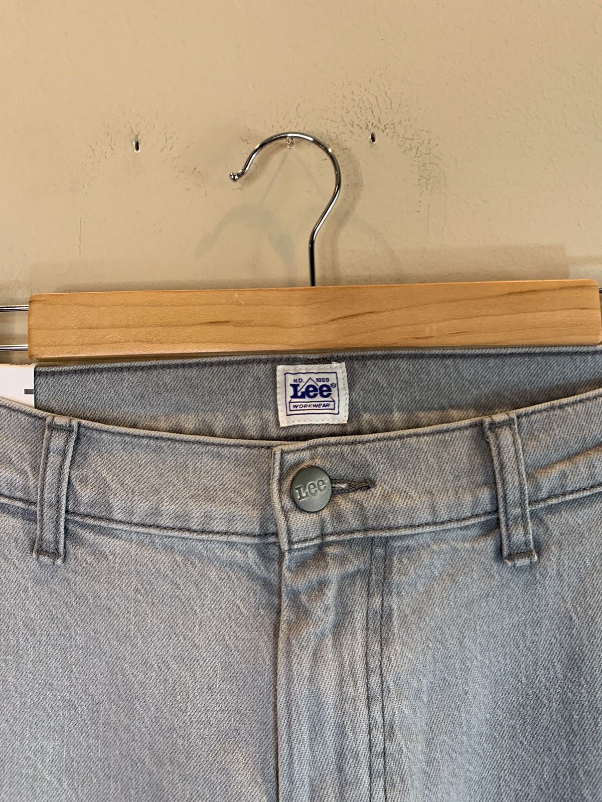 Designer × Lee *RARE* New Lee Double-Knee 2-Tone Carpenter Denim Jeans Size US 34 / EU 50 - 7 Thumbnail