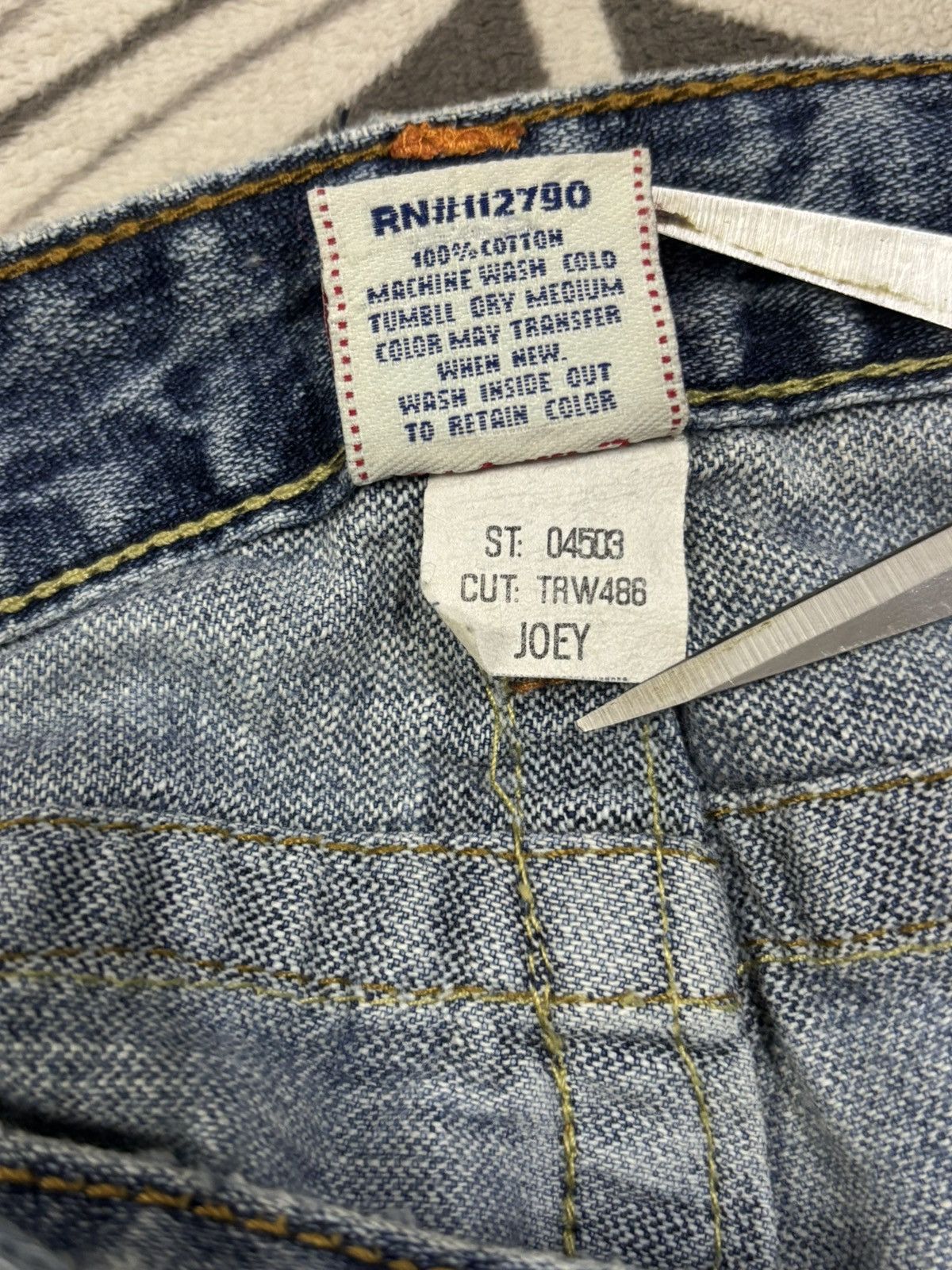 True Religion Vintage True Religion Joey Patchwork Distressed Flare Jeans Size US 28 / EU 44 - 19 Thumbnail
