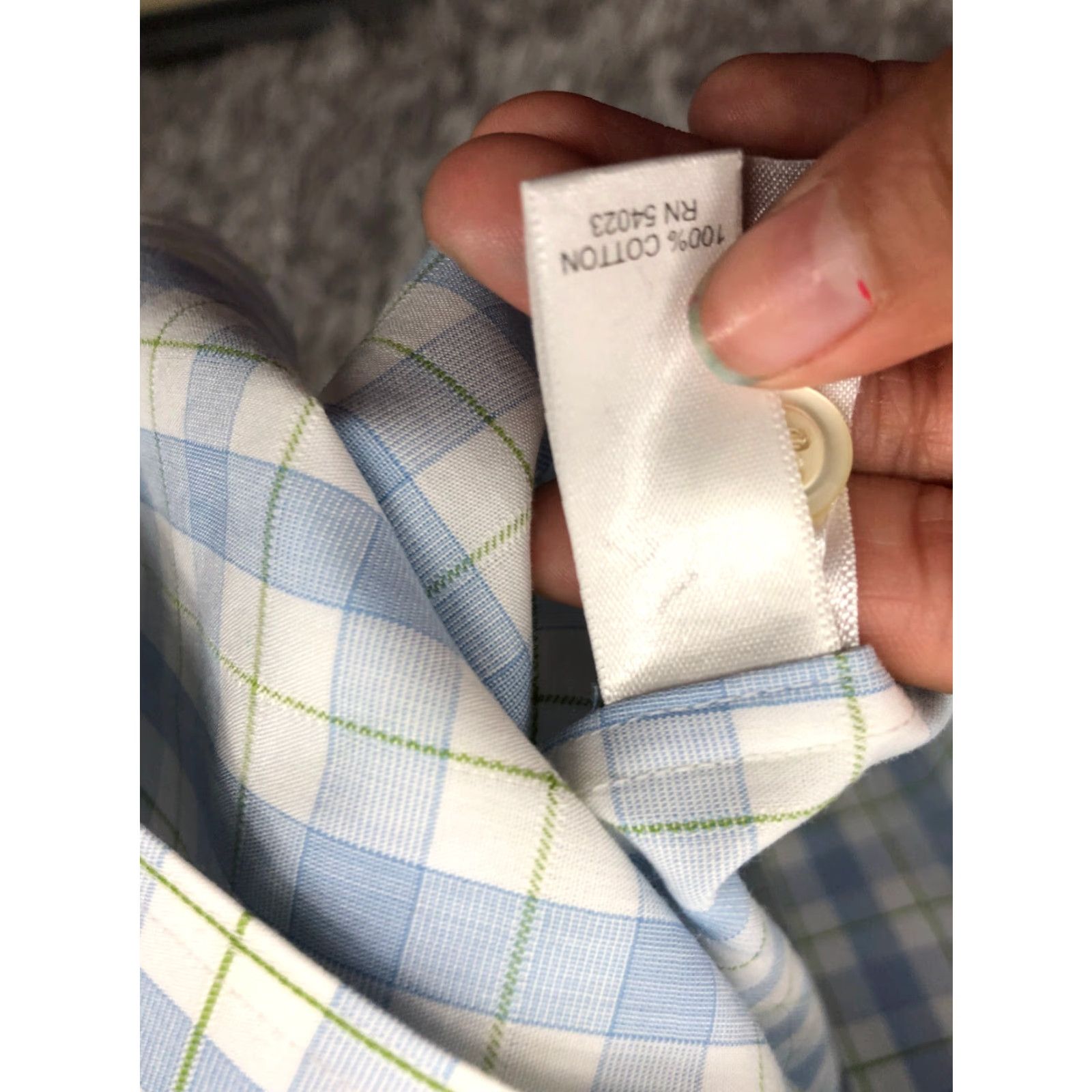 Banana Republic Banana Republic Shirt L Mens Blue Plaid Long Sleeve Spread Collar Button-Up Shirt Size US L / EU 52-54 / 3 - 6 Thumbnail