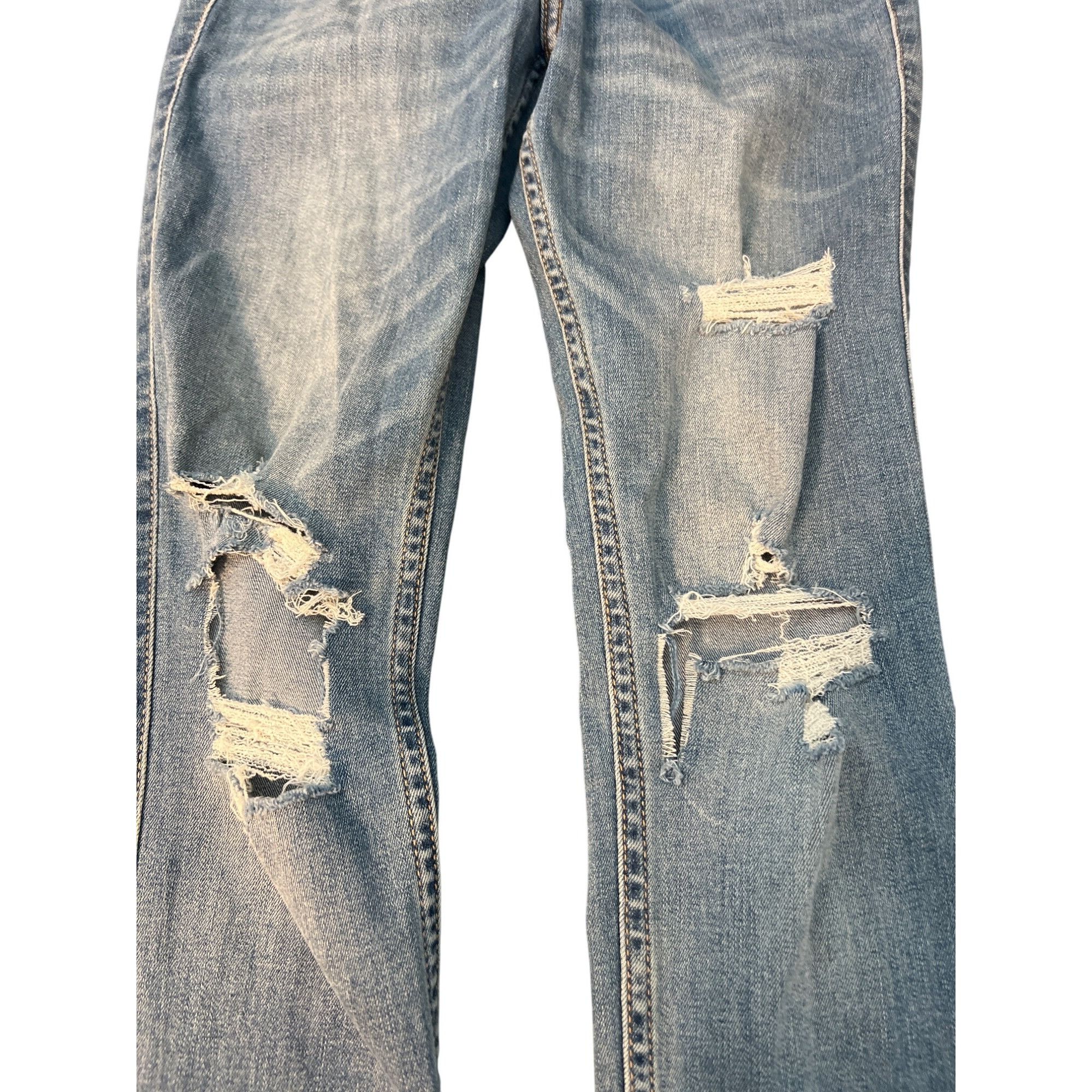 Hollister Hollister High Rise Super Skinny Crop Jeans Distressed Light Size 26" / US 2 / IT 38 - 2 Thumbnail