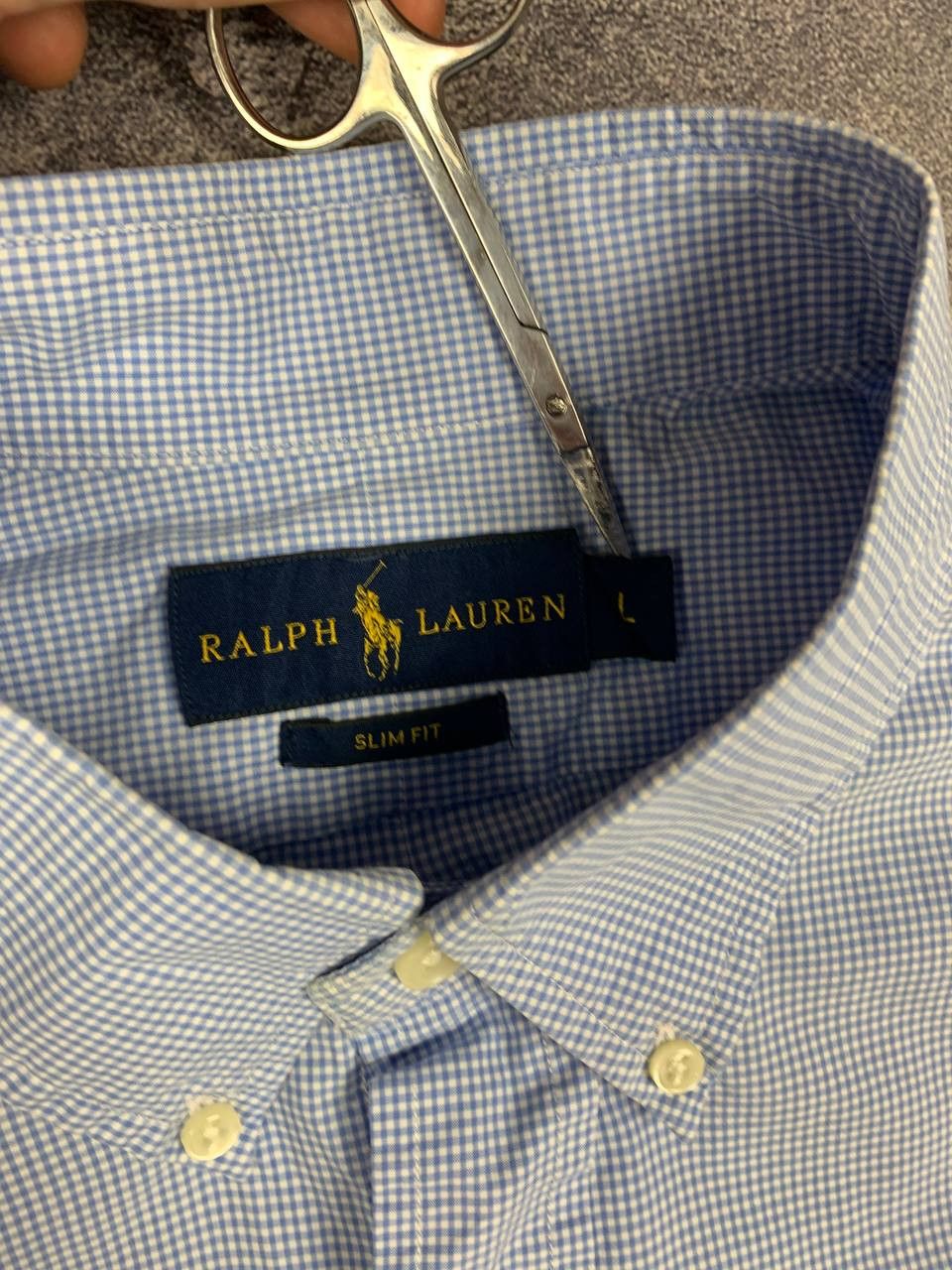 Polo Ralph Lauren Polo Ralph Lauren Men's Shirt Light Blue Gingham Size US L / EU 52-54 / 3 - 10 Thumbnail