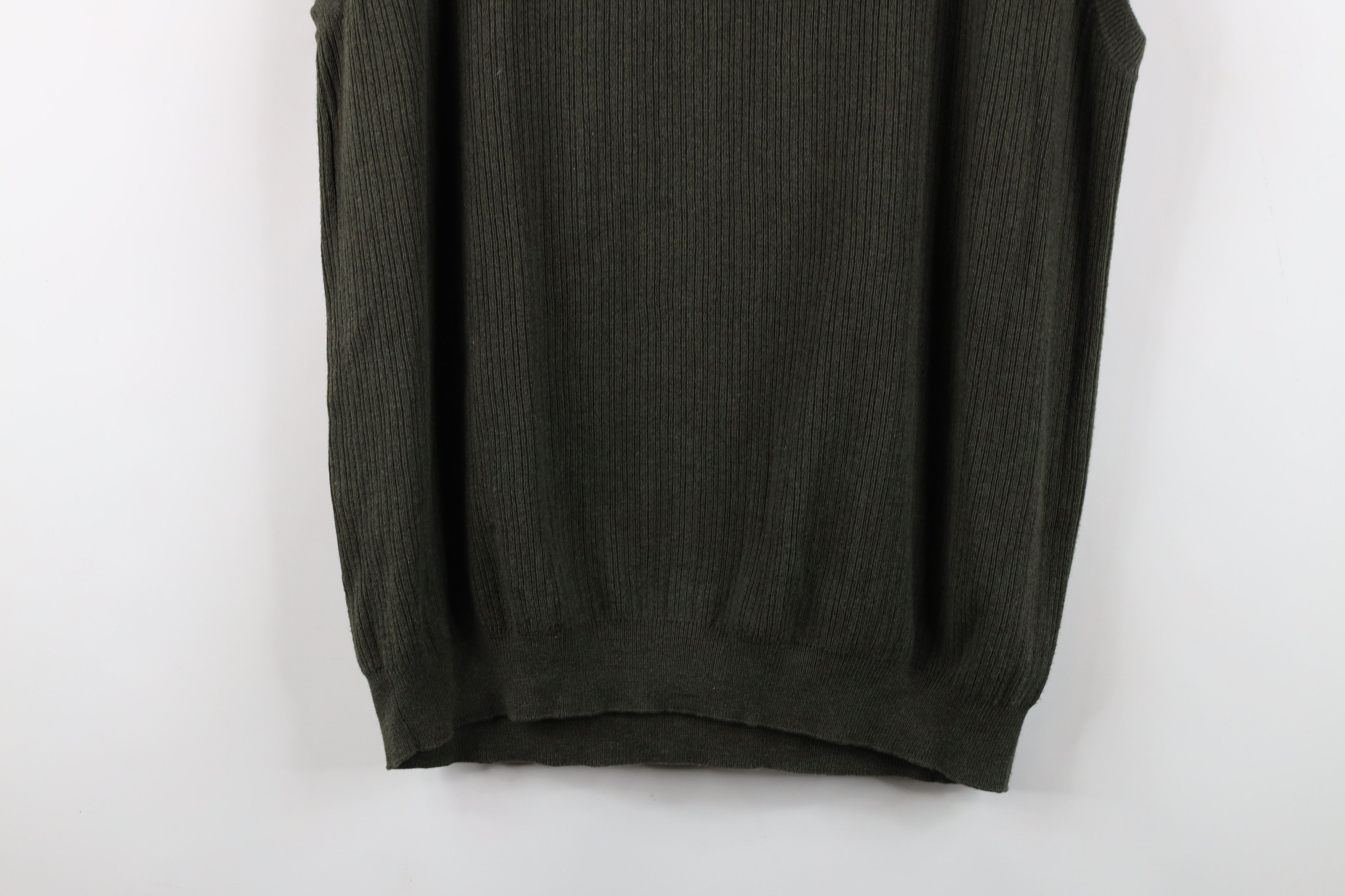 Vintage Vintage 90s Streetwear Ribbed Knit Sweater Vest Green Japan Size US M / EU 48-50 / 2 - 10 Thumbnail