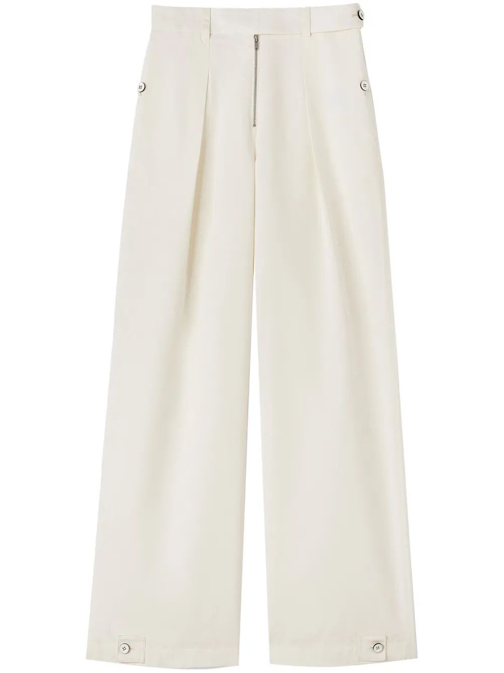 Jil Sander o1y1025 Casual Pant in White Size 26" / US 2 / IT 38 - 1 Thumbnail