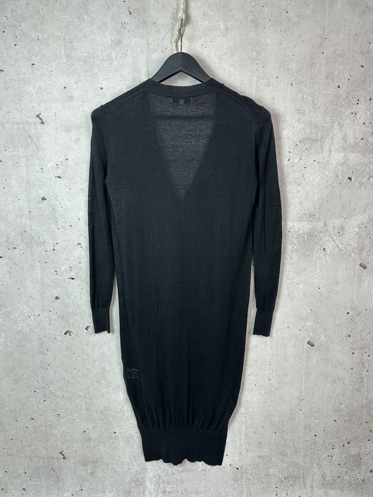 Iro IRO Vanileo Black Linen Knit V-neck Buttons Pockets Dress Size S / US 4 / IT 40 - 7 Thumbnail