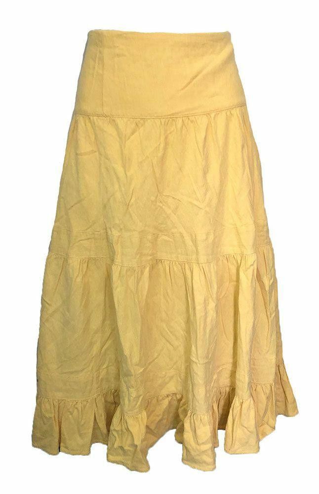 Designer Pre Owned Yellow Skirt L Size 36" / US 14 / IT 50 - 1 Thumbnail