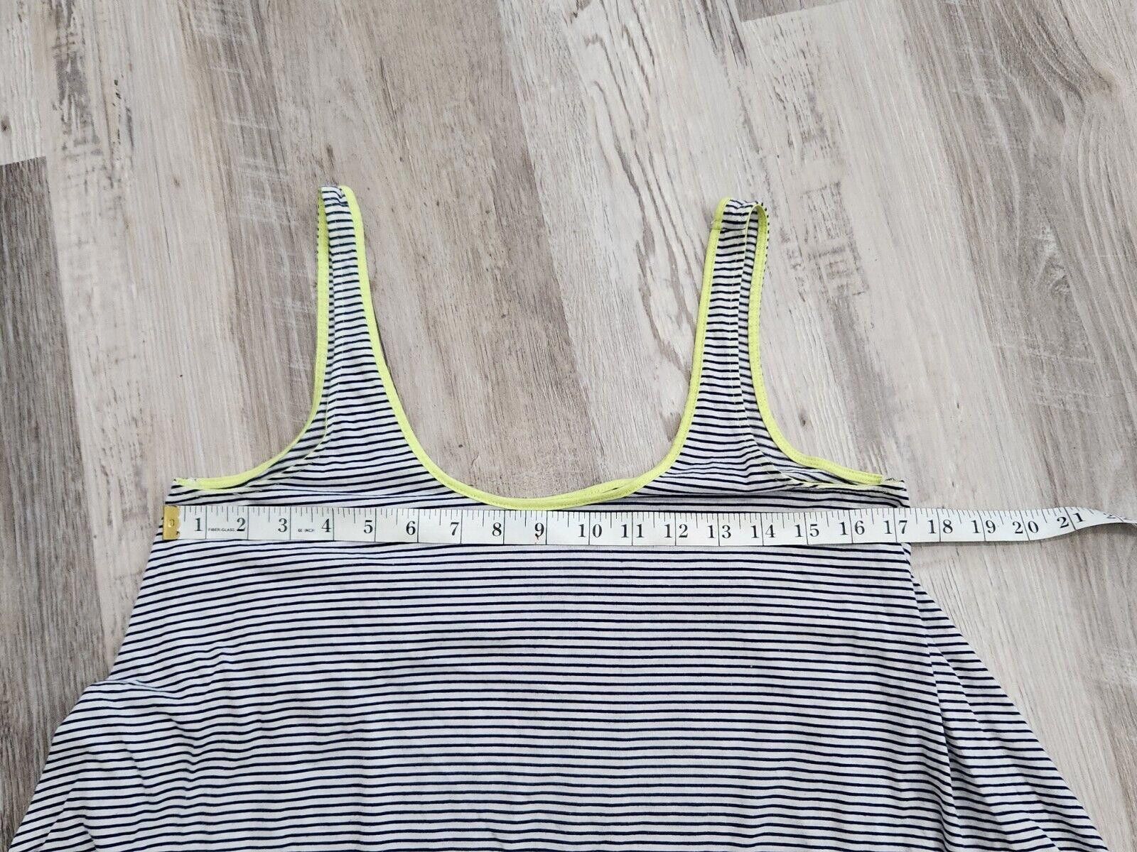Designer American Eagle Aloha Tank Top Yellow Blue Striped Med Crop Size M / US 6-8 / IT 42-44 - 4 Thumbnail