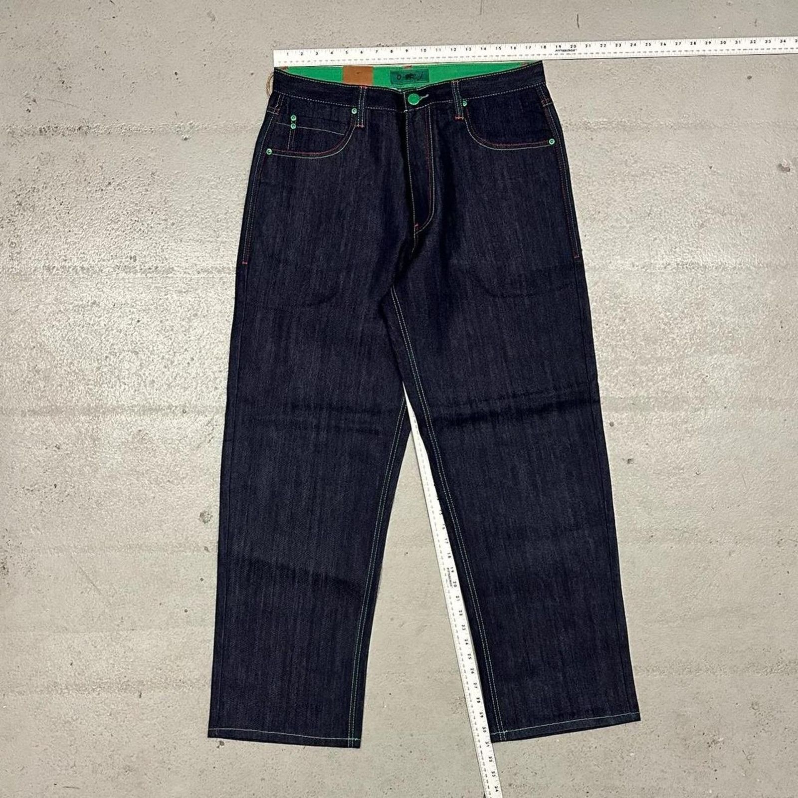 Vintage Vintage Baggy Y2k Blue Raw Denim Design Jeans Men 36x32 Size US 36 / EU 52 - 4 Thumbnail