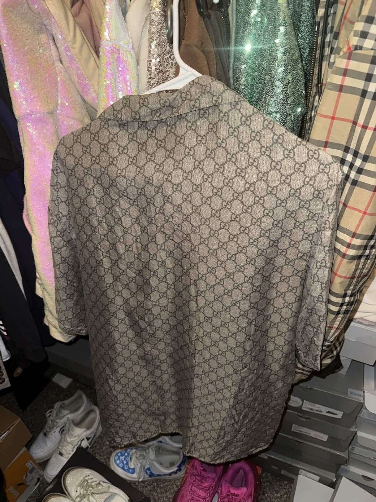 Gucci Gucci Flash Donald Duck Monogram Silk Button Up Size US S / EU 44-46 / 1 - 2 Thumbnail