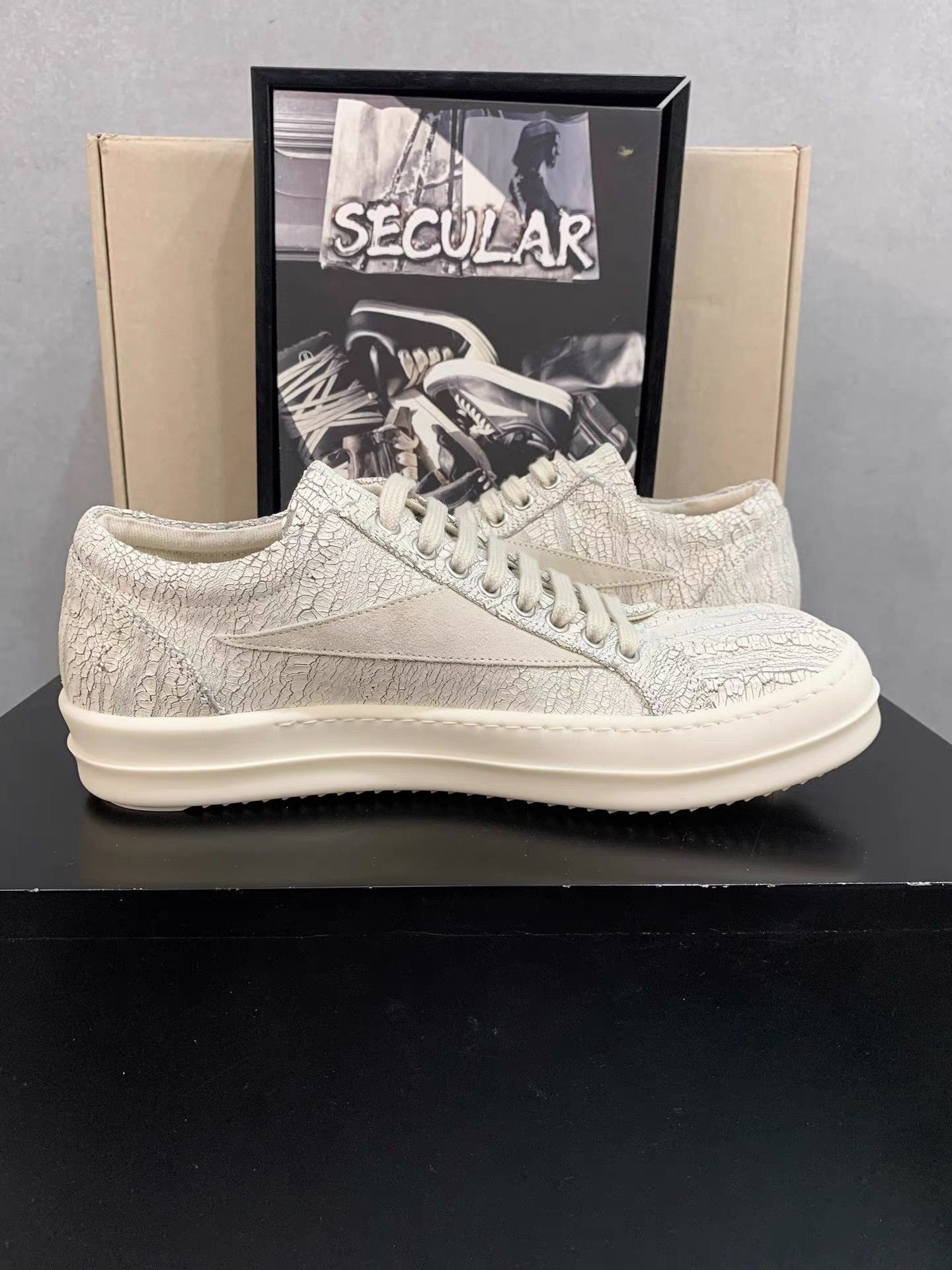 Rick Owens Rick Owens 25SS Cracked White Fake Vans K34 Size US 7 / EU 40 - 5 Thumbnail