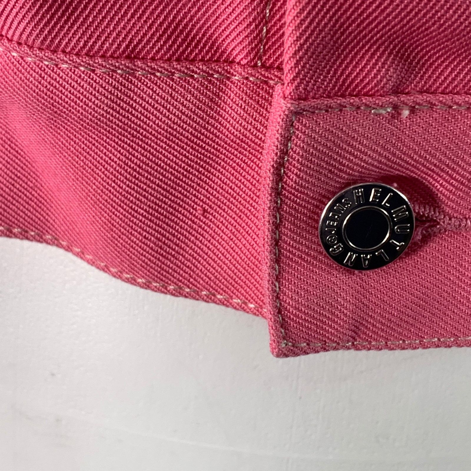 Helmut Lang Size S Femme Trucker Pink Cotton Blend Cropped Denim Jacket Size S / US 4 / IT 40 - 4 Thumbnail