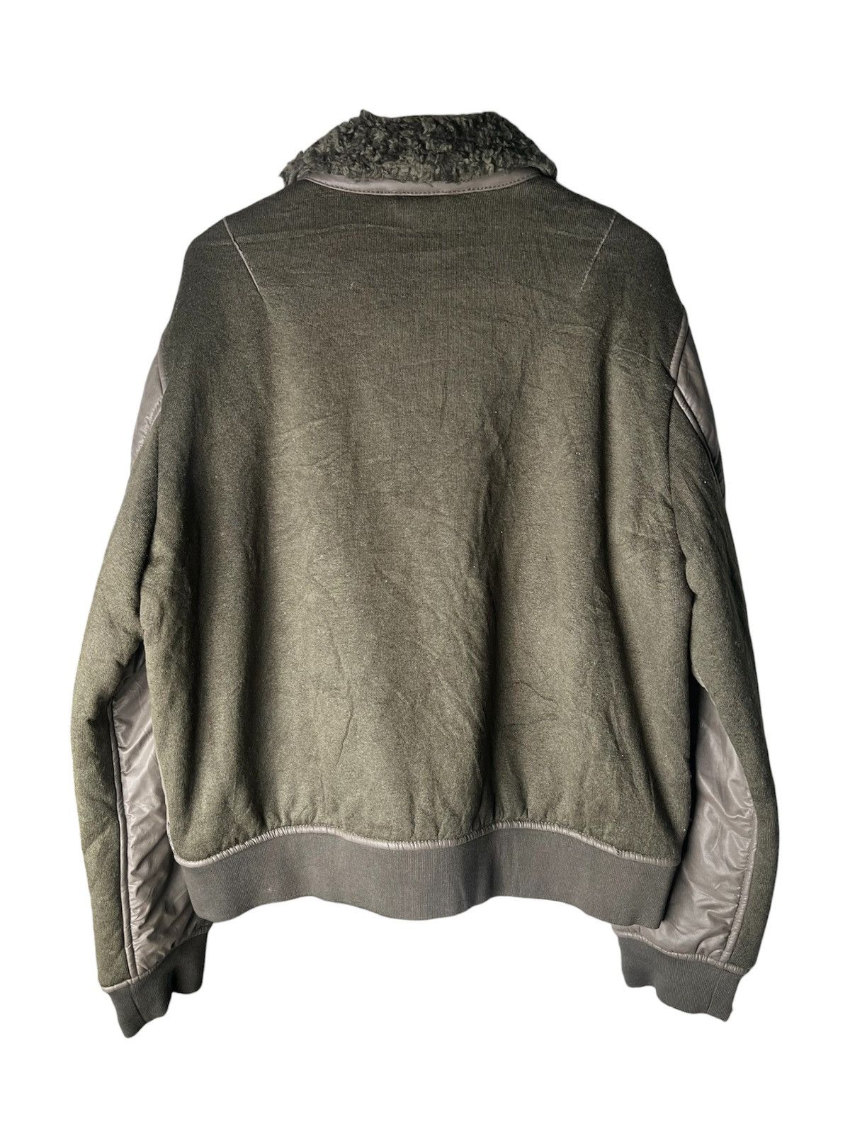 Emporio Armani Armani Exchange Bomber Jacket Fur Collar Size US L / EU 52-54 / 3 - 3 Thumbnail