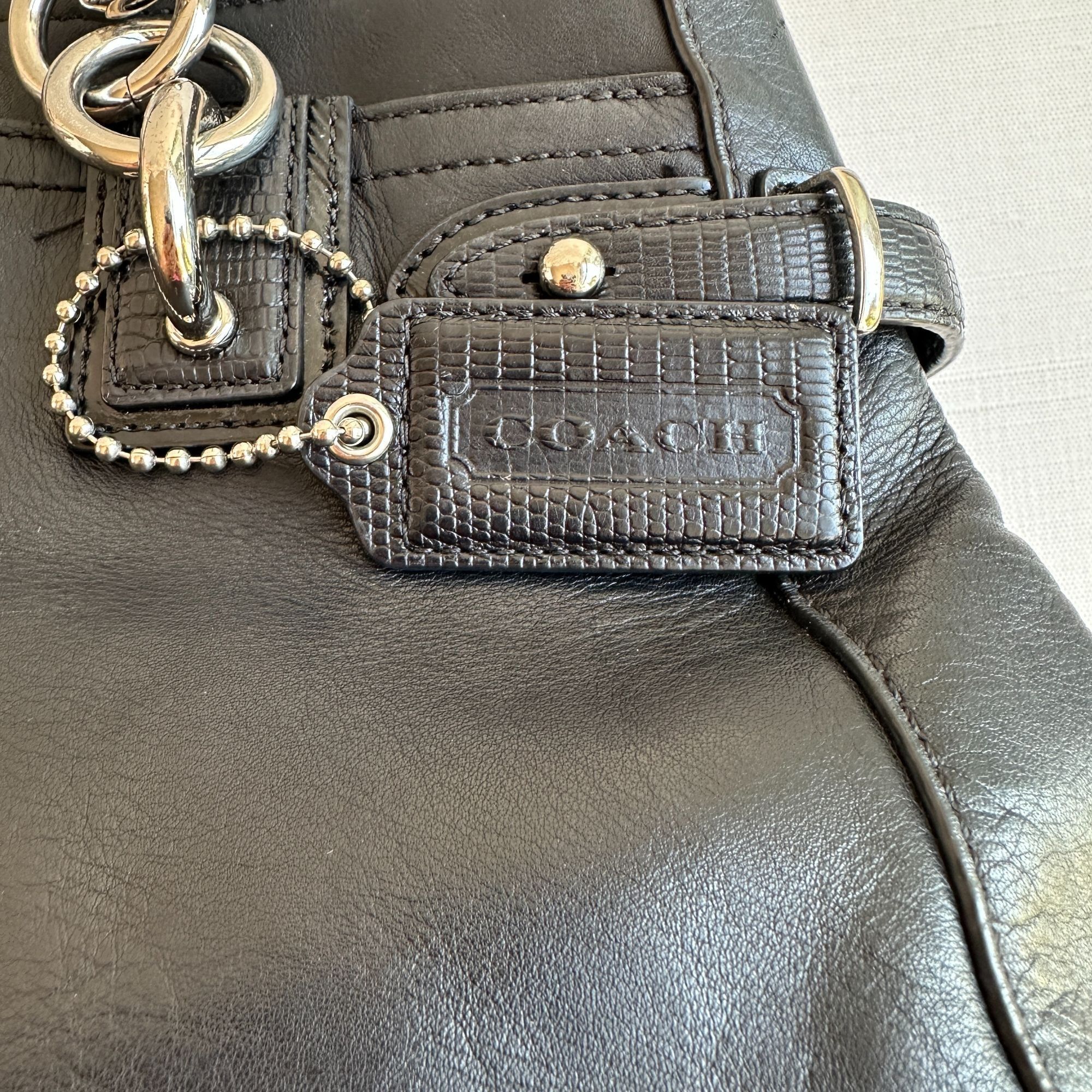 Coach COACH Colette Black Leather Carry All Shoulder Bag J1020-164 Size ONE SIZE - 5 Thumbnail