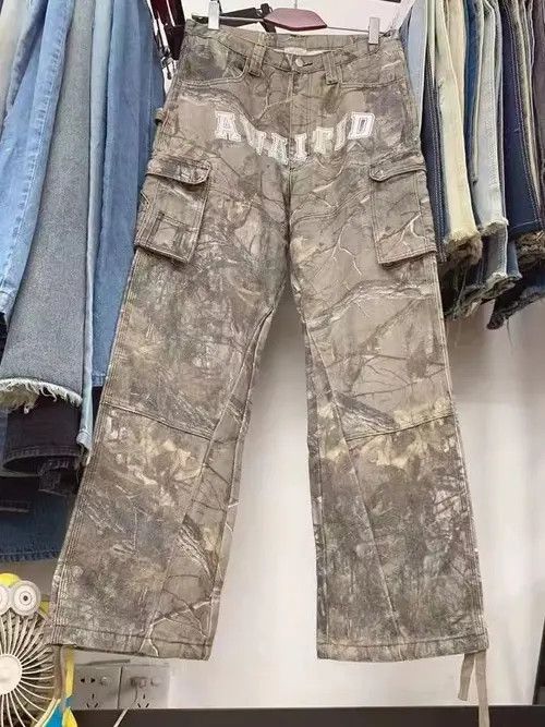VIBE Retro camouflage loose wide-leg Japanese overalls Size US 30 / EU 46 - 3 Thumbnail