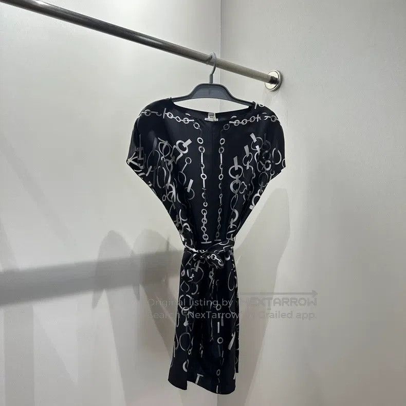 Hermes Hermes Chain Pattern Short Sleeve Dress Size XS / US 0-2 / IT 36-38 - 1 Thumbnail