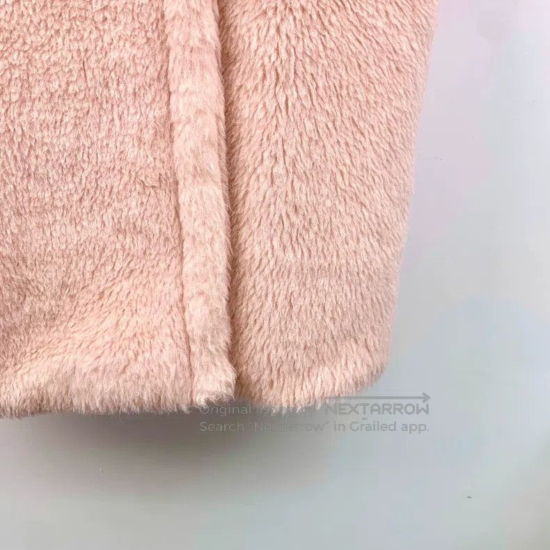 Max Mara Max Mara Pink Teddy Alpaca Hair Lapel Double Breasted Long Size L / US 10 / IT 46 - 4 Thumbnail
