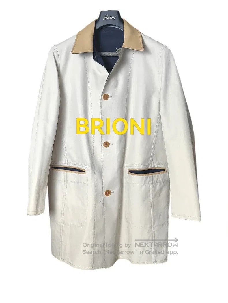 Brioni Brioni Leather-collared double-faced trench coat Size US M / EU 48-50 / 2 - 1 Thumbnail