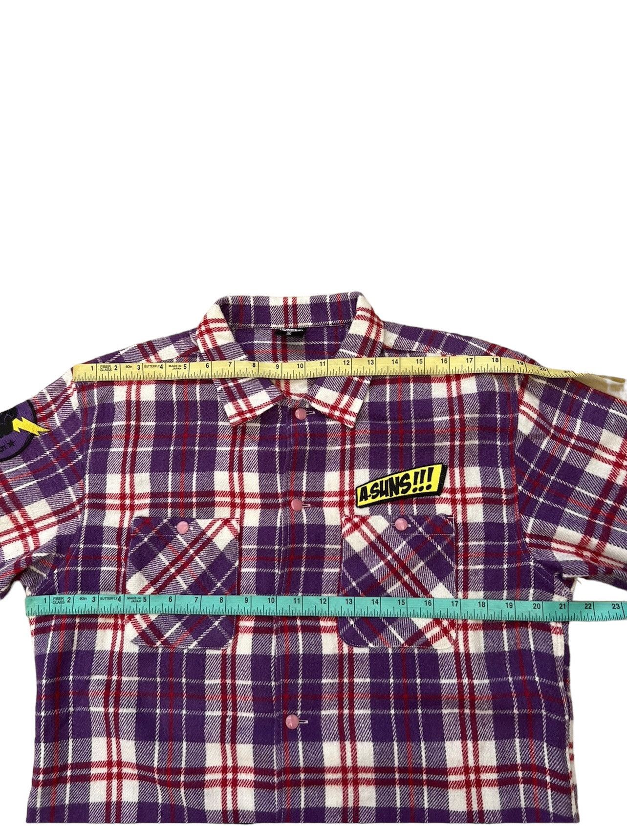 ANDSUNS Japan Brand Andsuns Patches Double Pocket Flannel Shirt Size US M / EU 48-50 / 2 - 3 Thumbnail