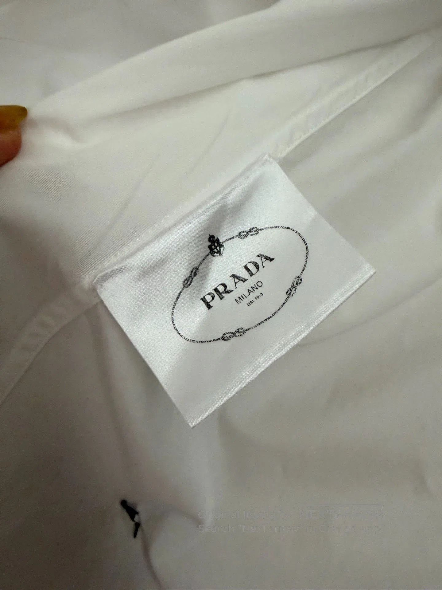 Prada Prada White Cotton Shirt L. Size L / US 10 / IT 46 - 5 Thumbnail