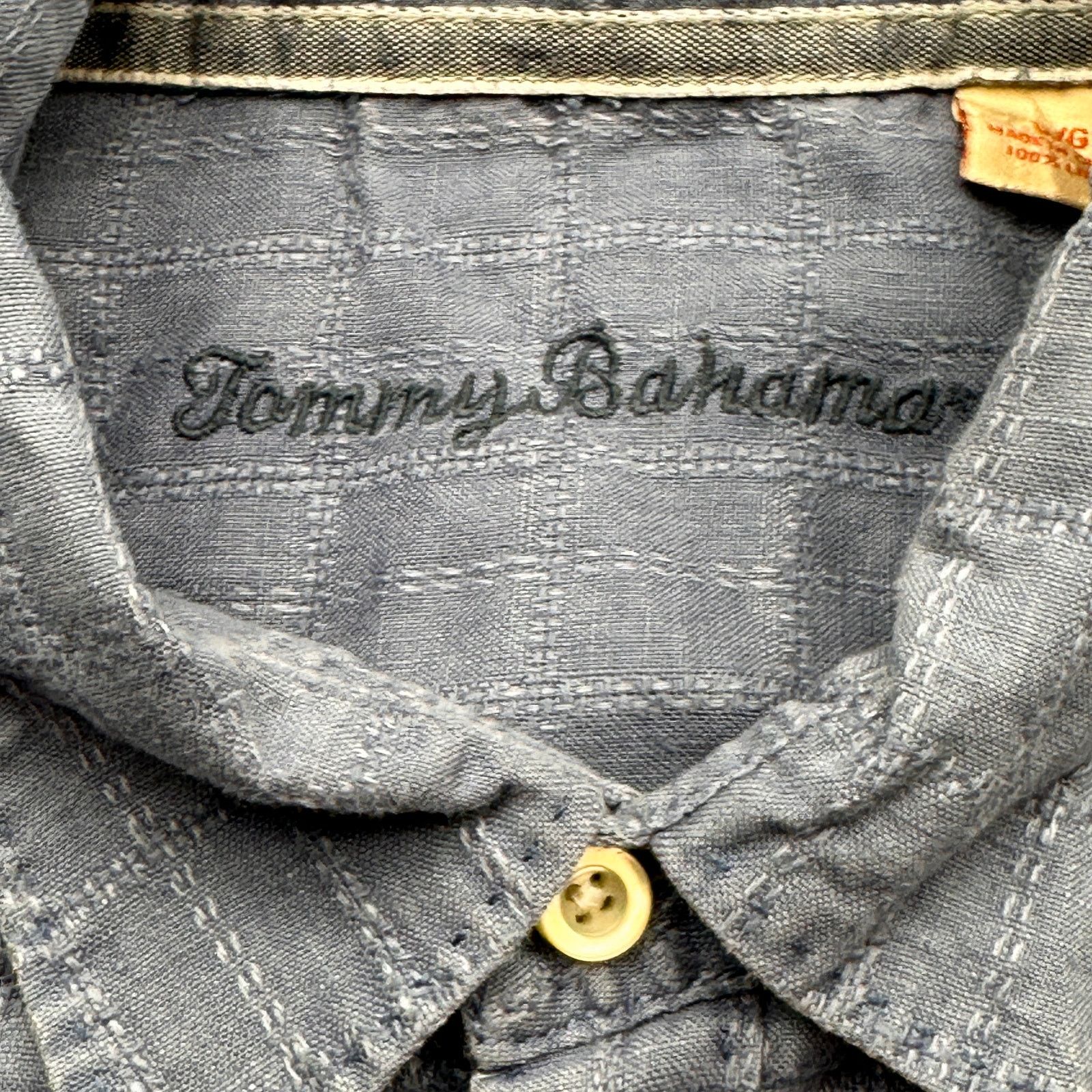 Tommy Bahama Tommy Bahama Linen Gray Blue Long Sleeve Button Shirt Large Size US L / EU 52-54 / 3 - 10 Thumbnail