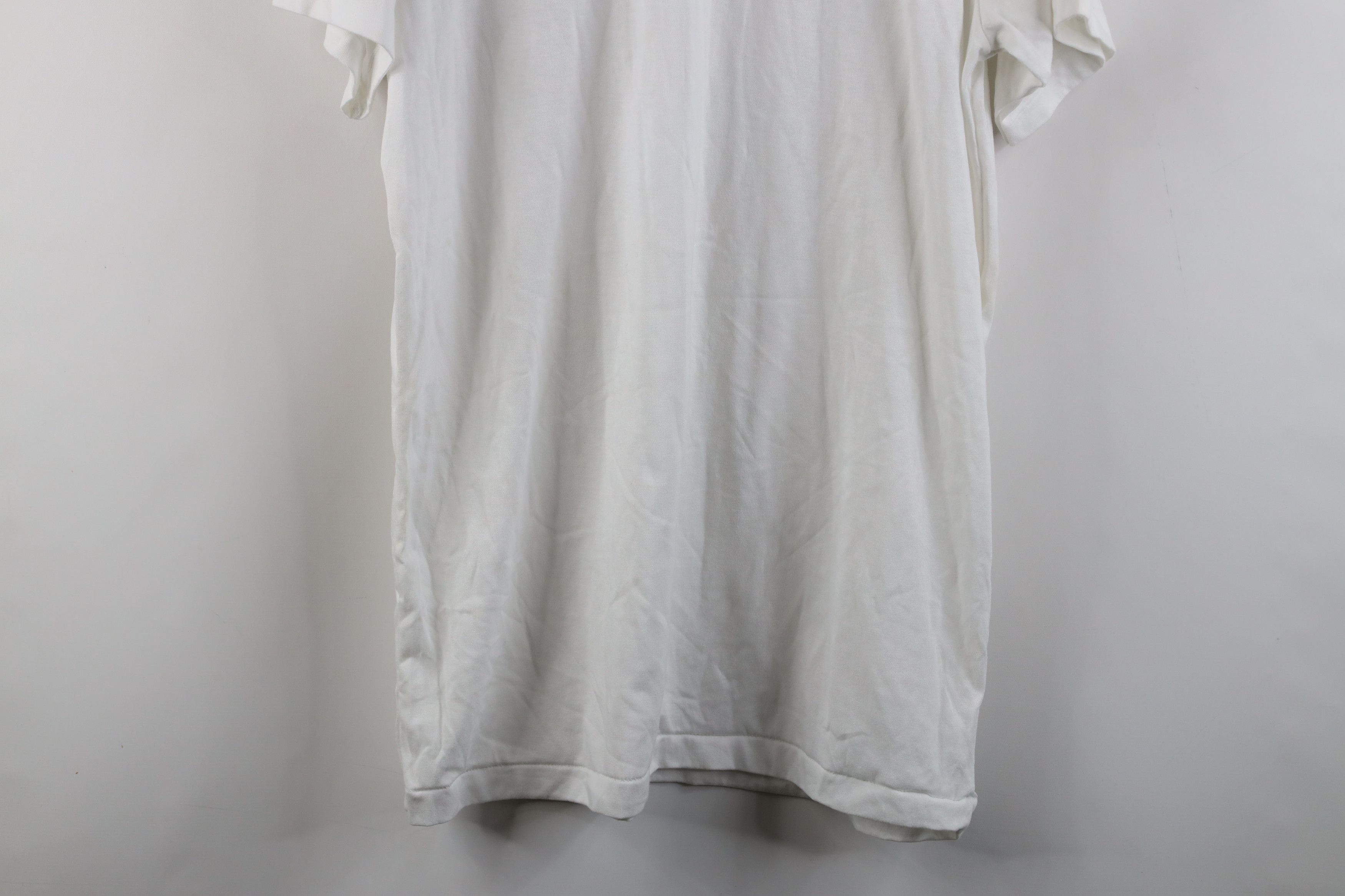 Vintage Deadstock Vintage 80s 90s Bike Henley T-Shirt White USA Size US L / EU 52-54 / 3 - 12 Thumbnail