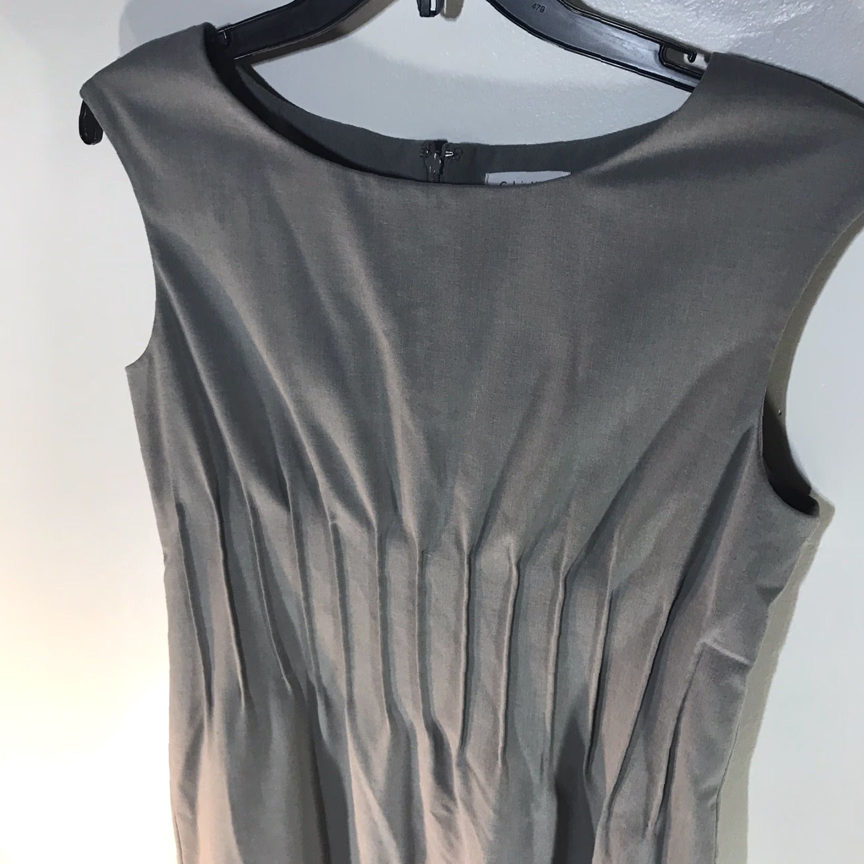 Calvin Klein Calvin Klein Lt Gray Sleeveless Career Midi Dress Womens Size 12 Size XL / US 12-14 / IT 48-50 - 2 Thumbnail