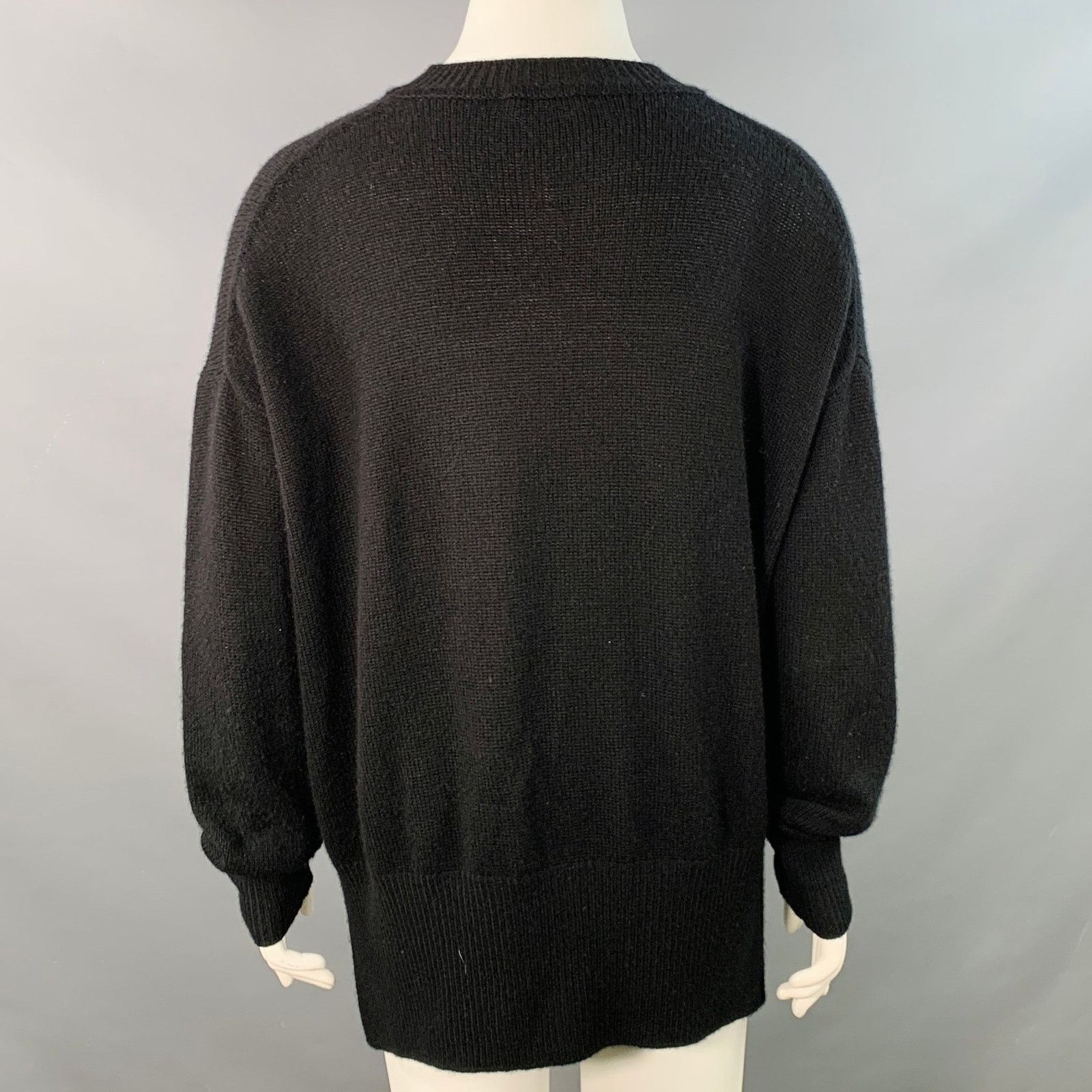 Jil Sander JIL SANDER Size XL Black Cashmere Crew Neck Sweater Size XL / US 12-14 / IT 48-50 - 3 Thumbnail