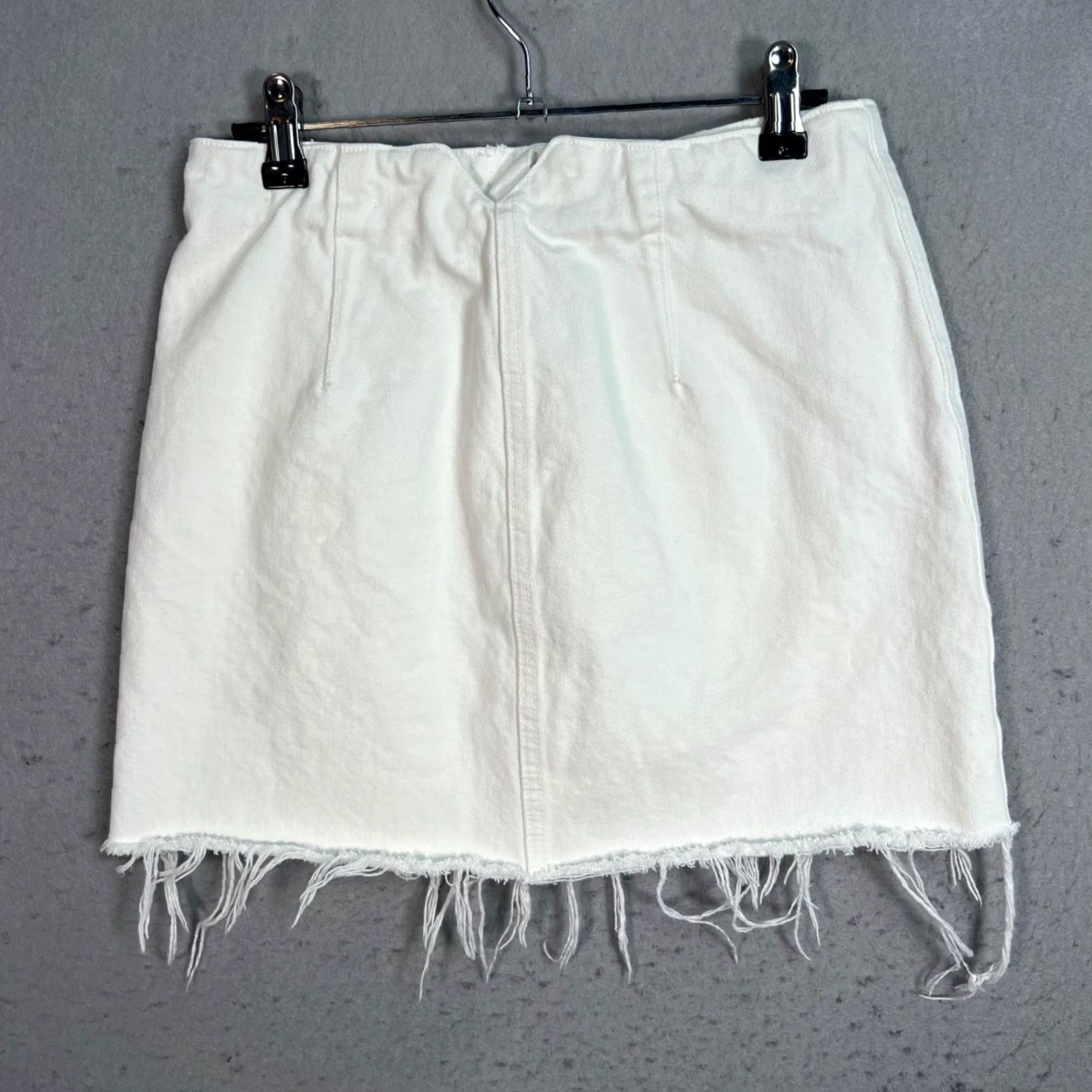 GRLFRND VINTAGE GRLFRND White Denim Skirt Mini Button Front Size 26 Womens Size 26" / US 2 / IT 38 - 2 Thumbnail