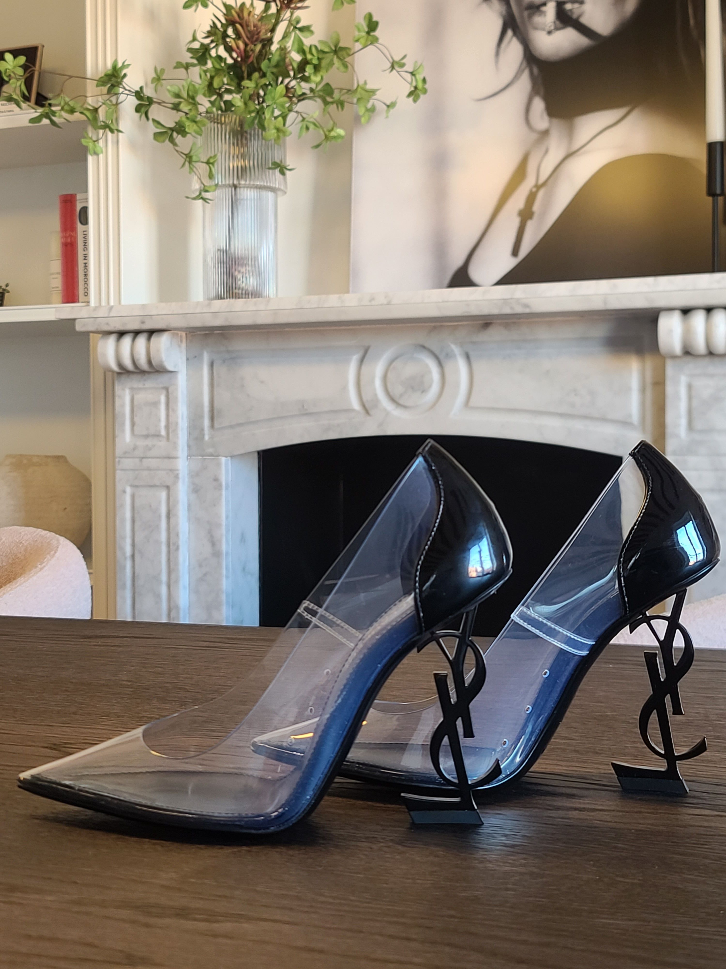 Yves Saint Laurent YSL Opyum Pump Transparent/Patent Leather Heel 110 (Size 36) Size US 6 / IT 36 - 2 Thumbnail