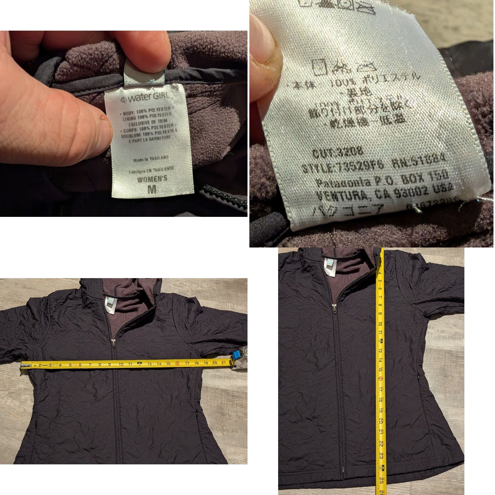 Patagonia Patagonia Water Girl Black Quilted Mid-weight Zip Up Jacket Women’s M Jacket Size M / US 6-8 / IT 42-44 - 8 Thumbnail