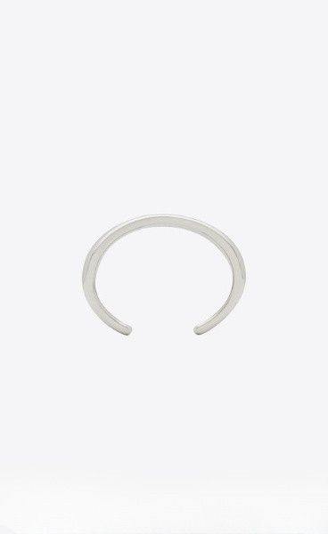 Saint Laurent Paris oc11z1225 Size: L / Wavy Cuff in Metal Bracelet in Silver Size ONE SIZE - 4 Thumbnail