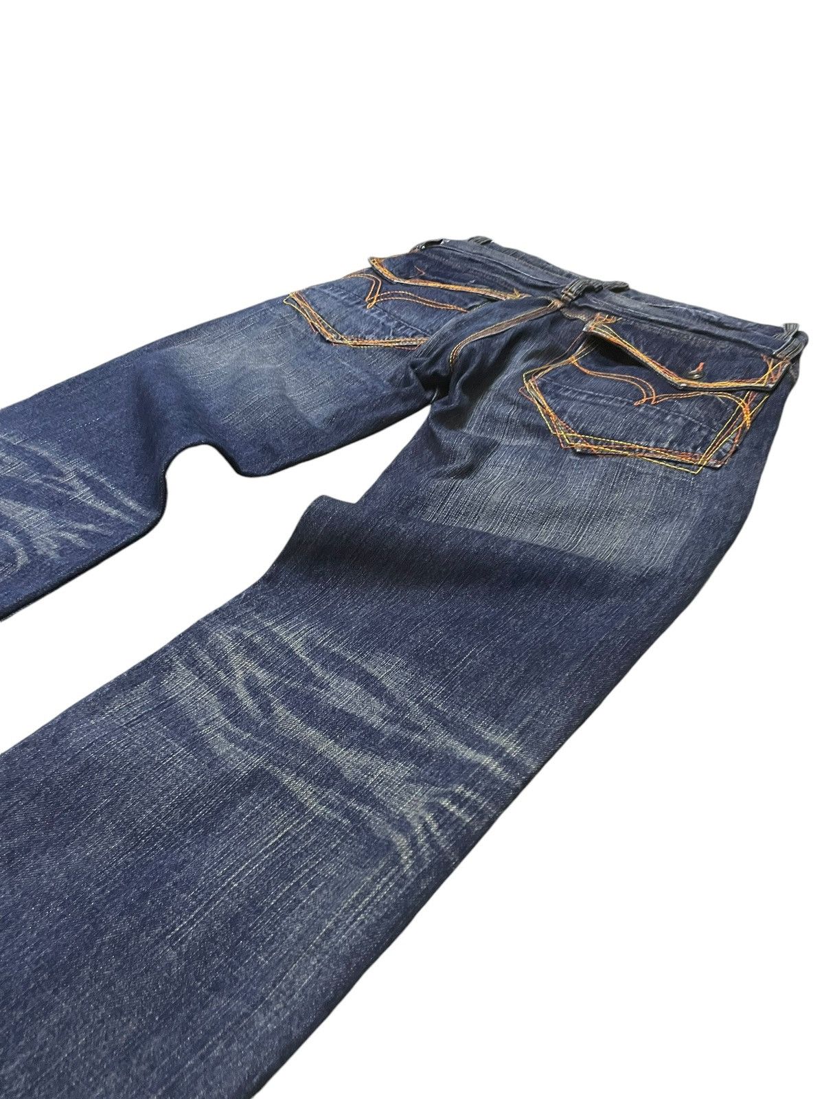 PPFM × Shellac × semanticdesign Rush Hour Japan Double Waist Contrast Heavy Stitch Jeans Size US 30 / EU 46 - 15 Thumbnail