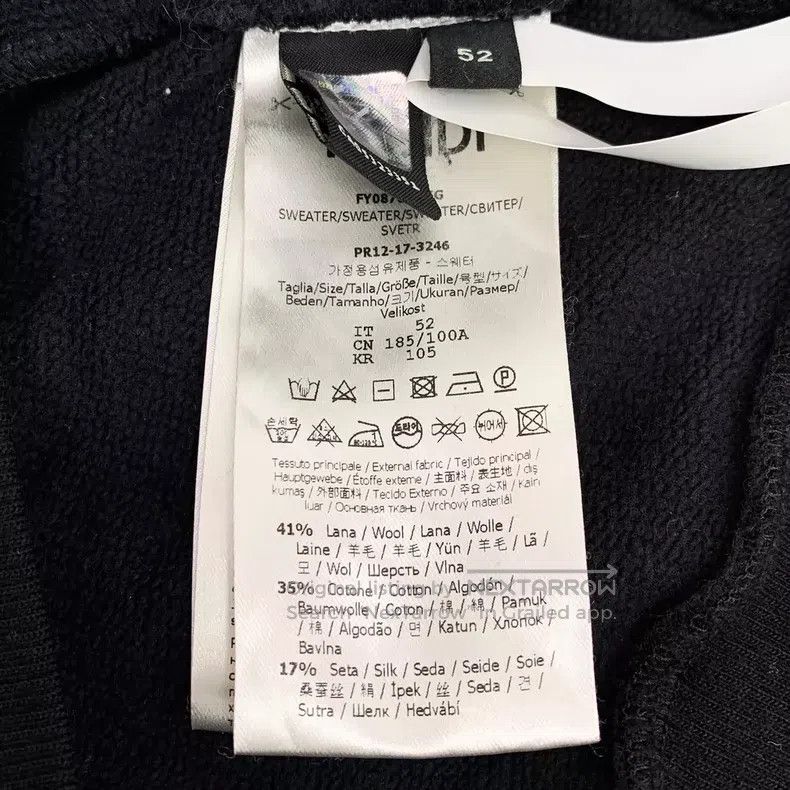 Fendi Fendi Black side logo letter hooded long sleeve sweatshirt Size US L / EU 52-54 / 3 - 7 Thumbnail