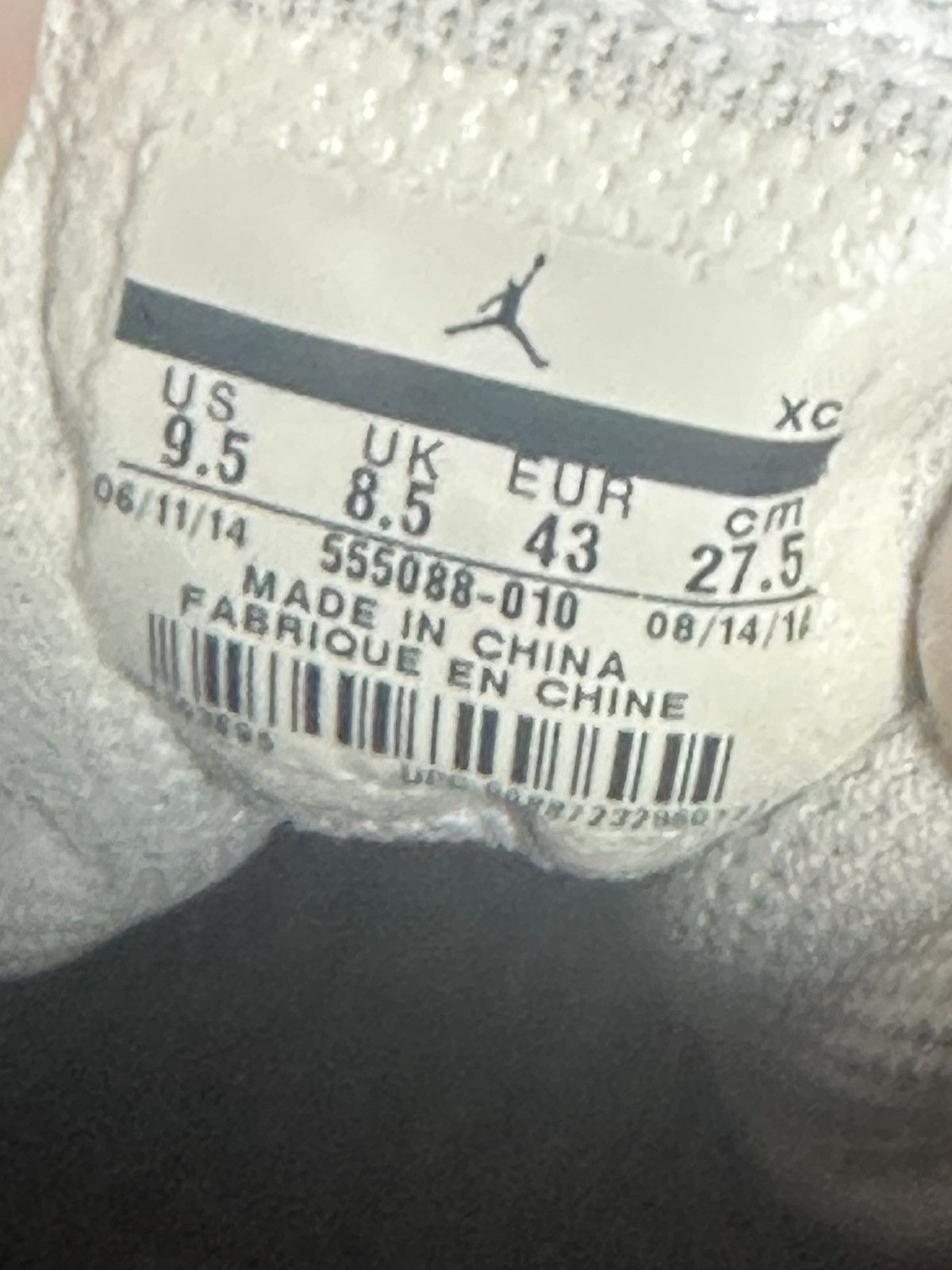 Jordan Brand Size 9.5 - Air Jordan 1 Retro OG 2014 High Black White Size US 9.5 / EU 42-43 - 7 Thumbnail