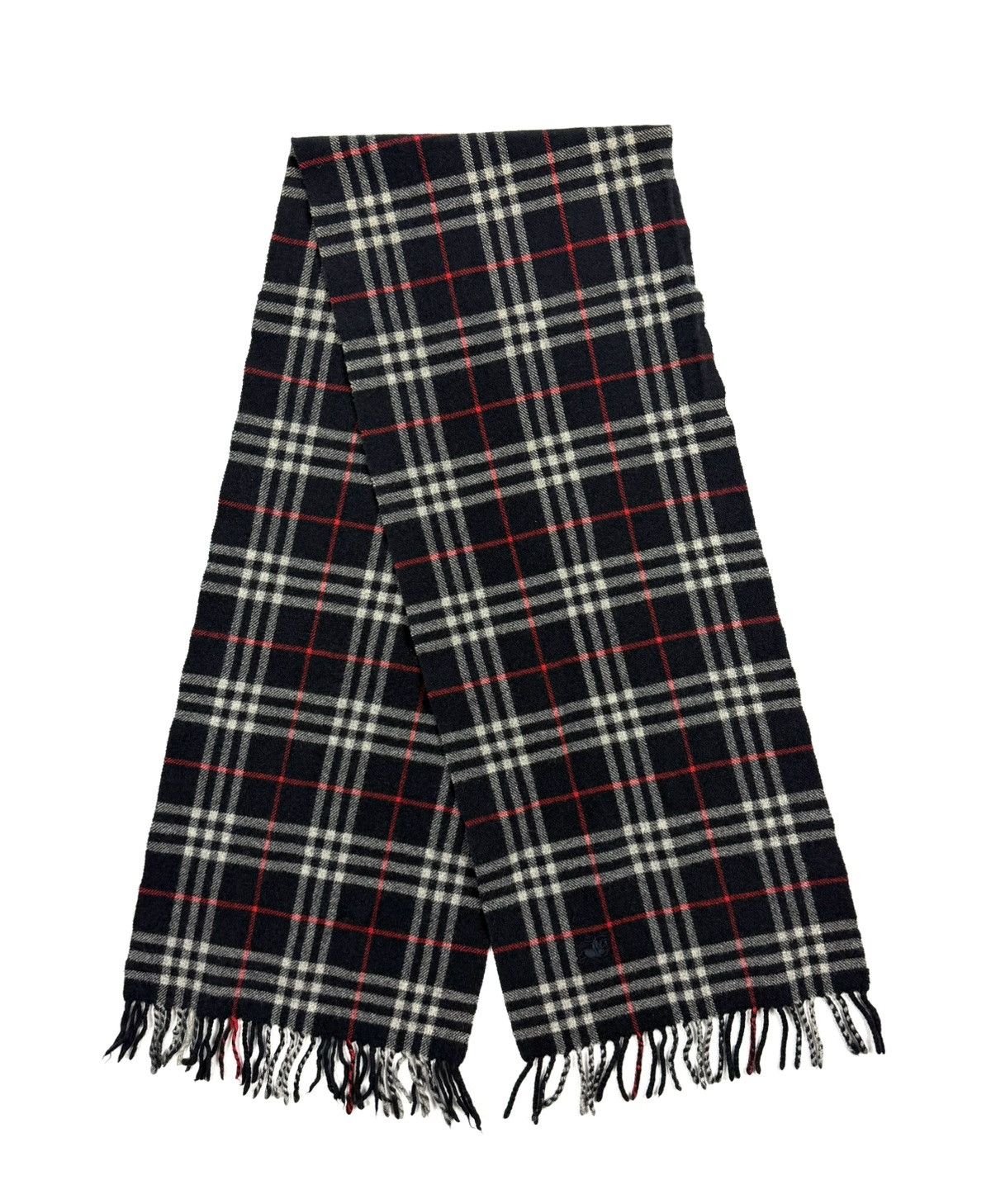 Burberry Burberry London Navy Wool Scarf Check Muffler Vintage Luxury Size ONE SIZE - 2 Thumbnail