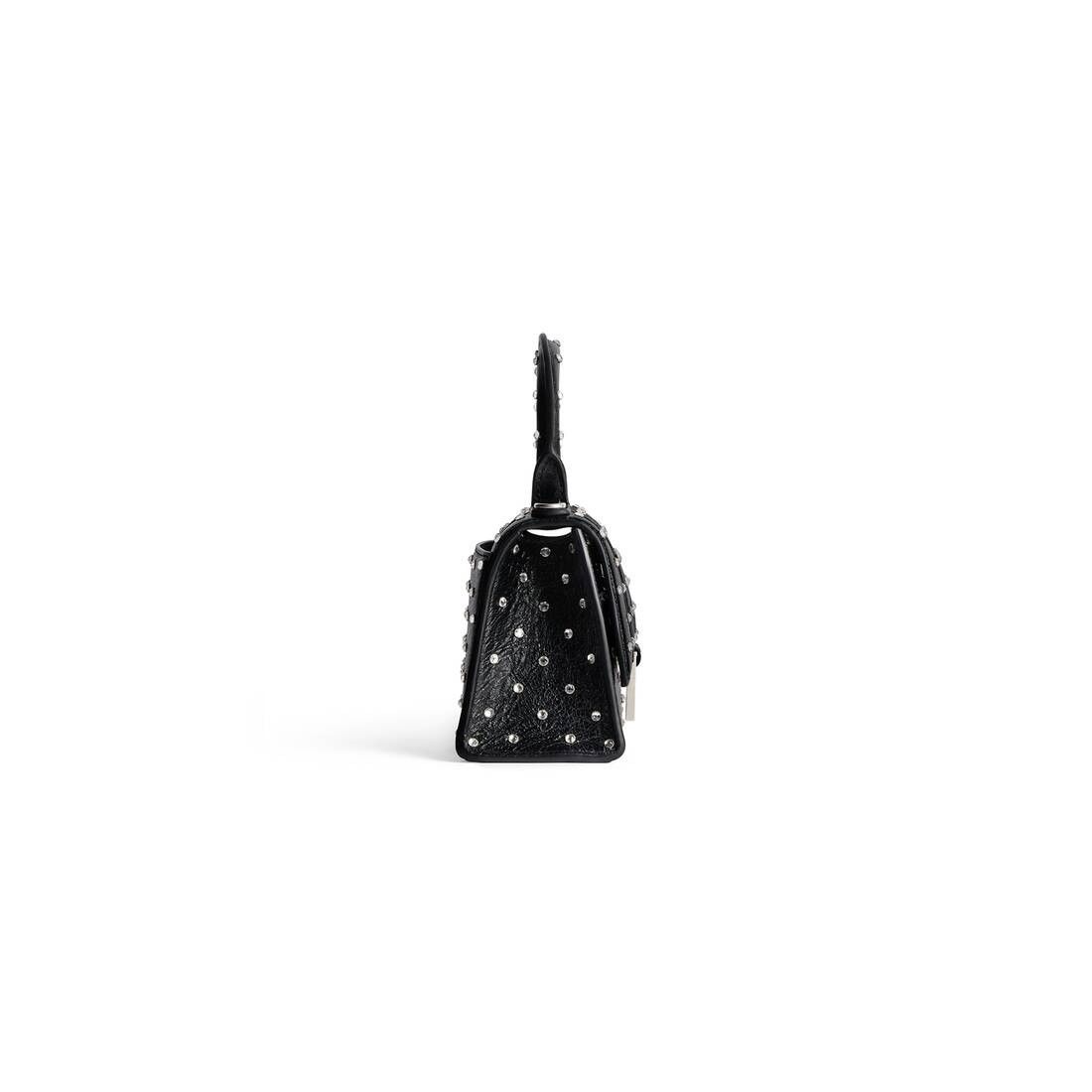 Balenciaga o1srvl11e0425 Size: OS / Hourglass XS Handbag Rhinestones Size ONE SIZE - 3 Thumbnail