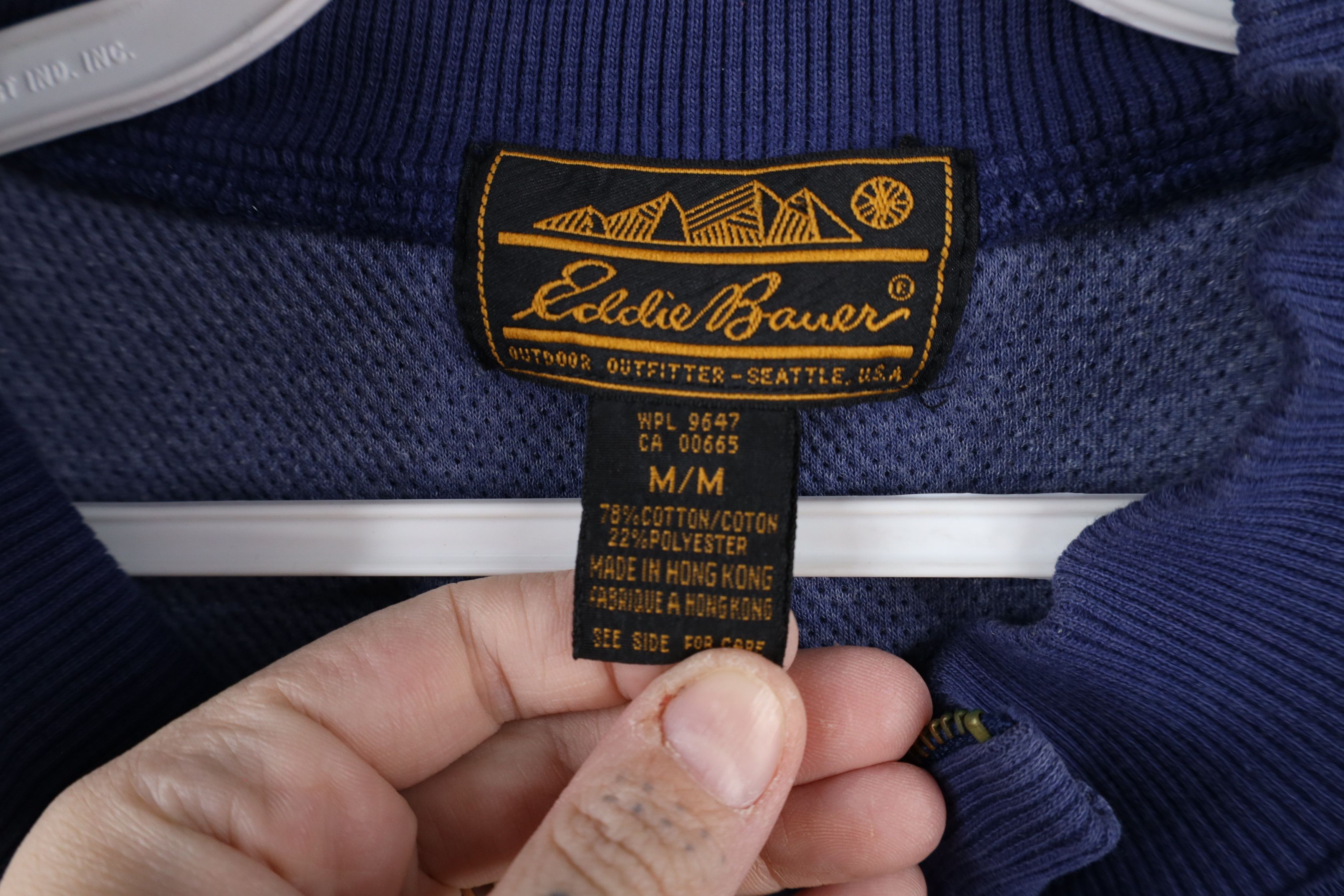Eddie Bauer × Vintage Vintage 90s Eddie Bauer Half Zip Short Sleeve Sweatshirt Size US M / EU 48-50 / 2 - 9 Thumbnail