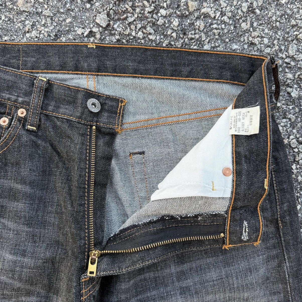 Levi's Vintage Clothing VINTAGE Y2K LEVI'S 503 BLACK DENIM JEAN PANTS Size US 33 - 6 Thumbnail